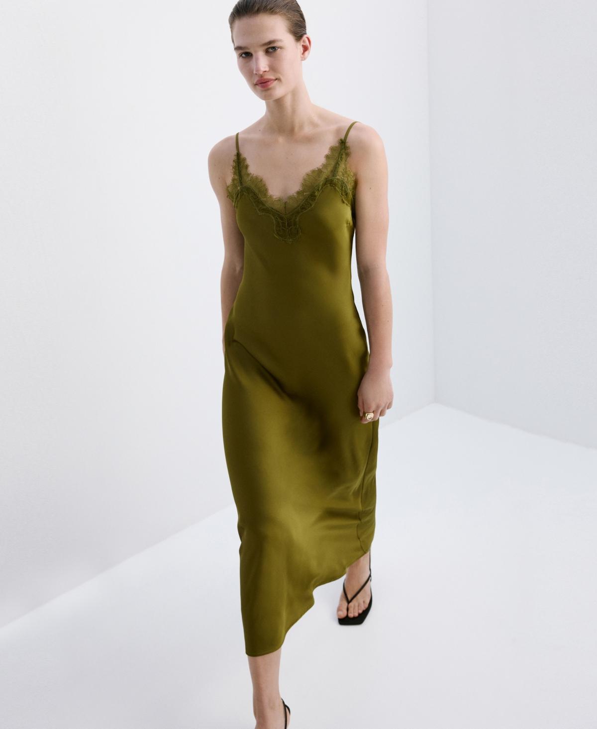 Mango Green Dresses for Women | Lyst