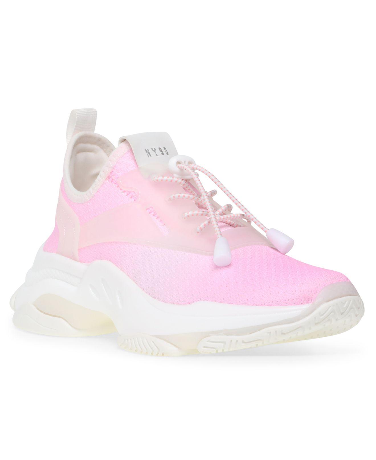 Steve Madden Myles Knit Chunky Sneakers in Pink | Lyst