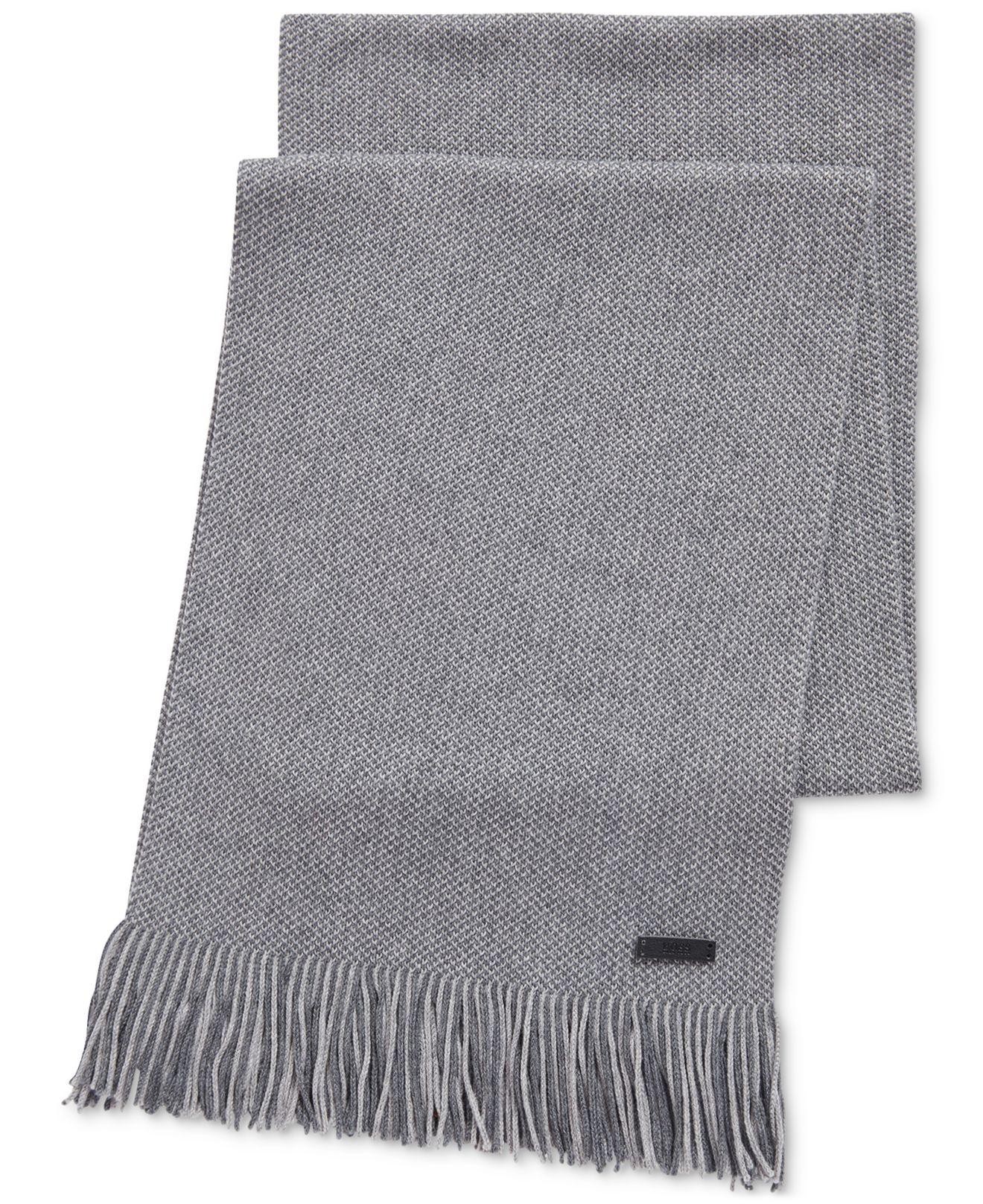 Boss By Hugo Boss Wool Medeo Raschel Knit Scarf In Gray For Men Lyst Boss By Hugo Boss Wool Medeo Raschel Knit Scarf In Gray For Men Lyst