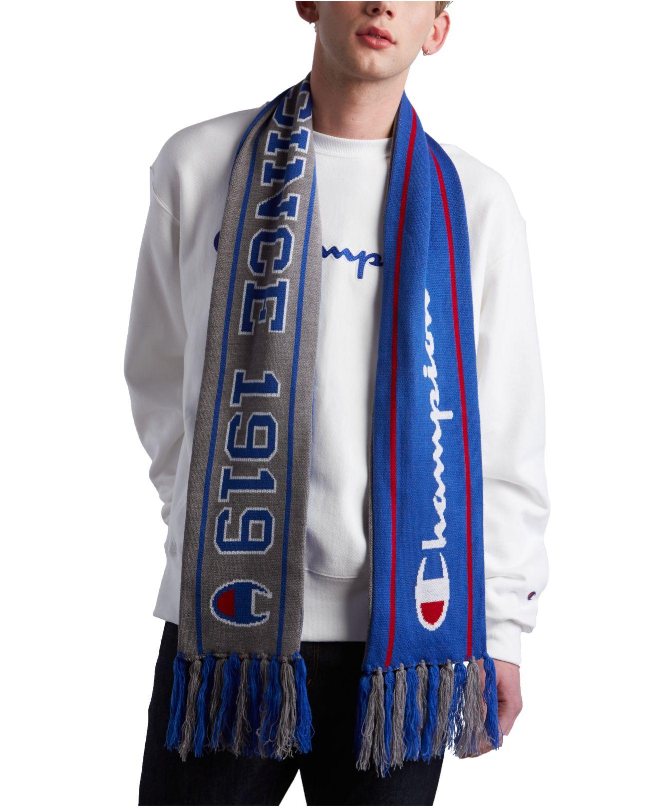 Champion Synthetic Reversible Knit Scarf in Blue for Men - Lyst