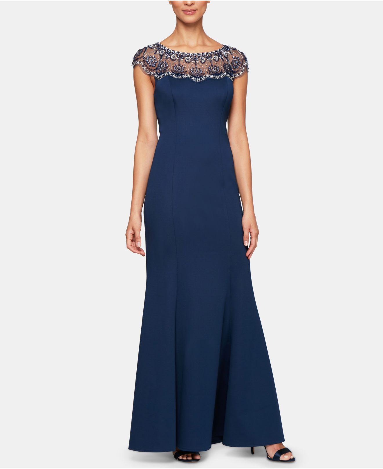 alex evenings a line gown