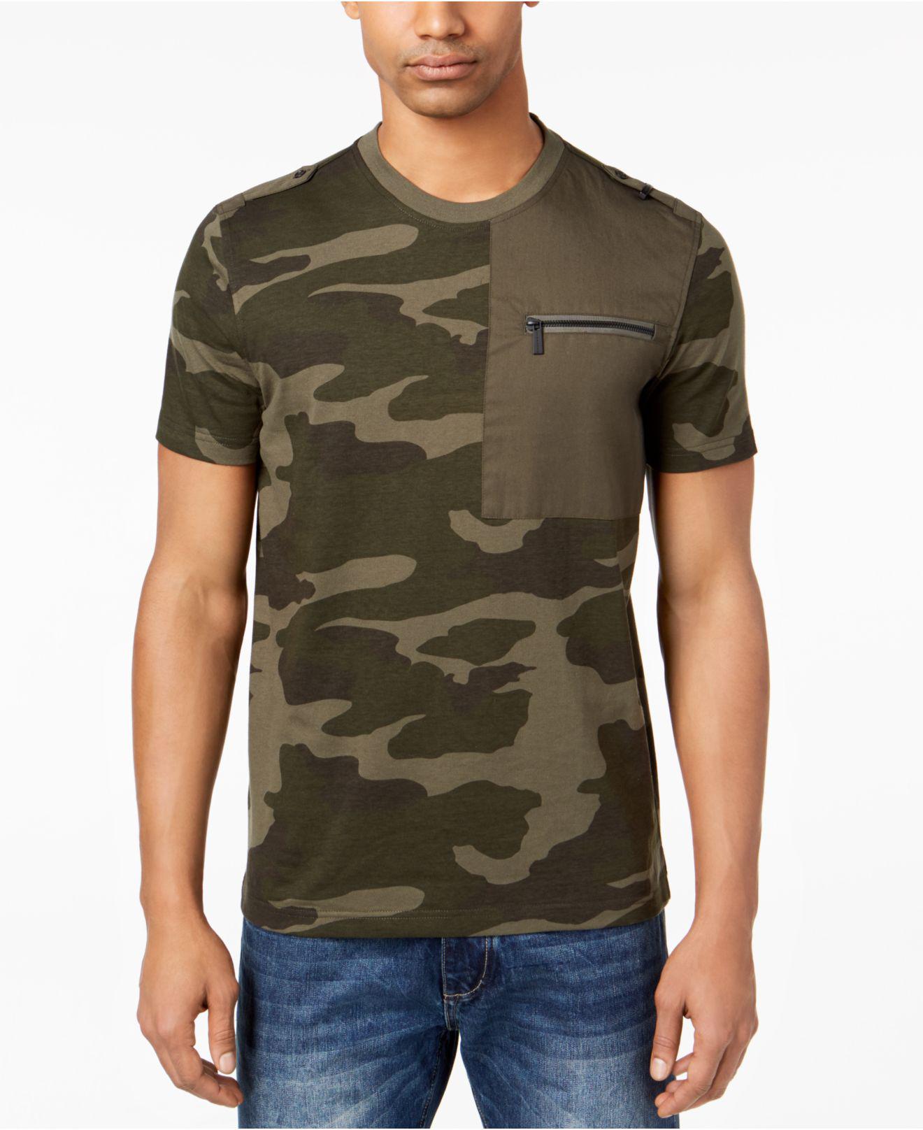 Sean John Zip-pocket Flight T-shirt, Created For Macy's in Green for Men |  Lyst