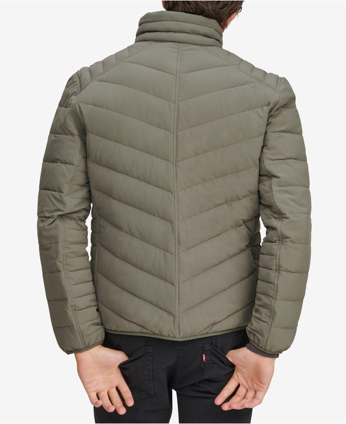 men's color block puffer jacket