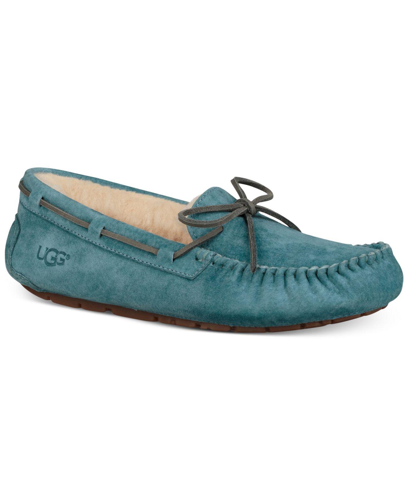 UGG Wool Dakota Moccasin Slippers in Blue - Lyst