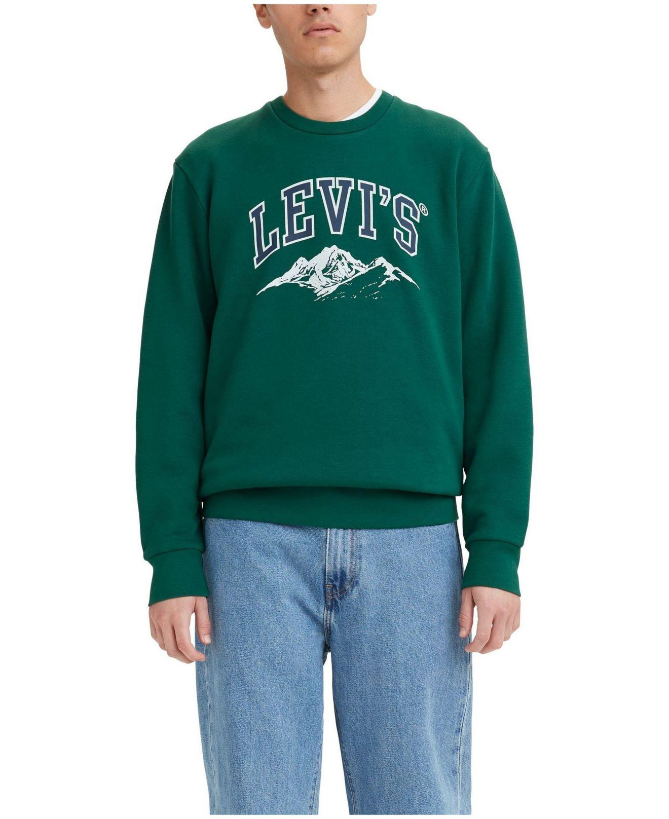 Levi's Graphic Crewneck Sweatshirt in Green for Men | Lyst