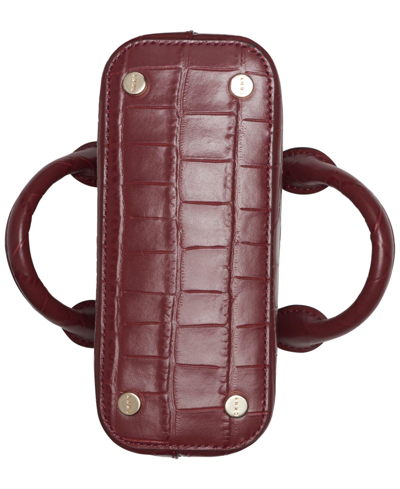 Dkny Croc Embossed Leather Steffy Mini Dome Satchel 2024 ozogama.lt