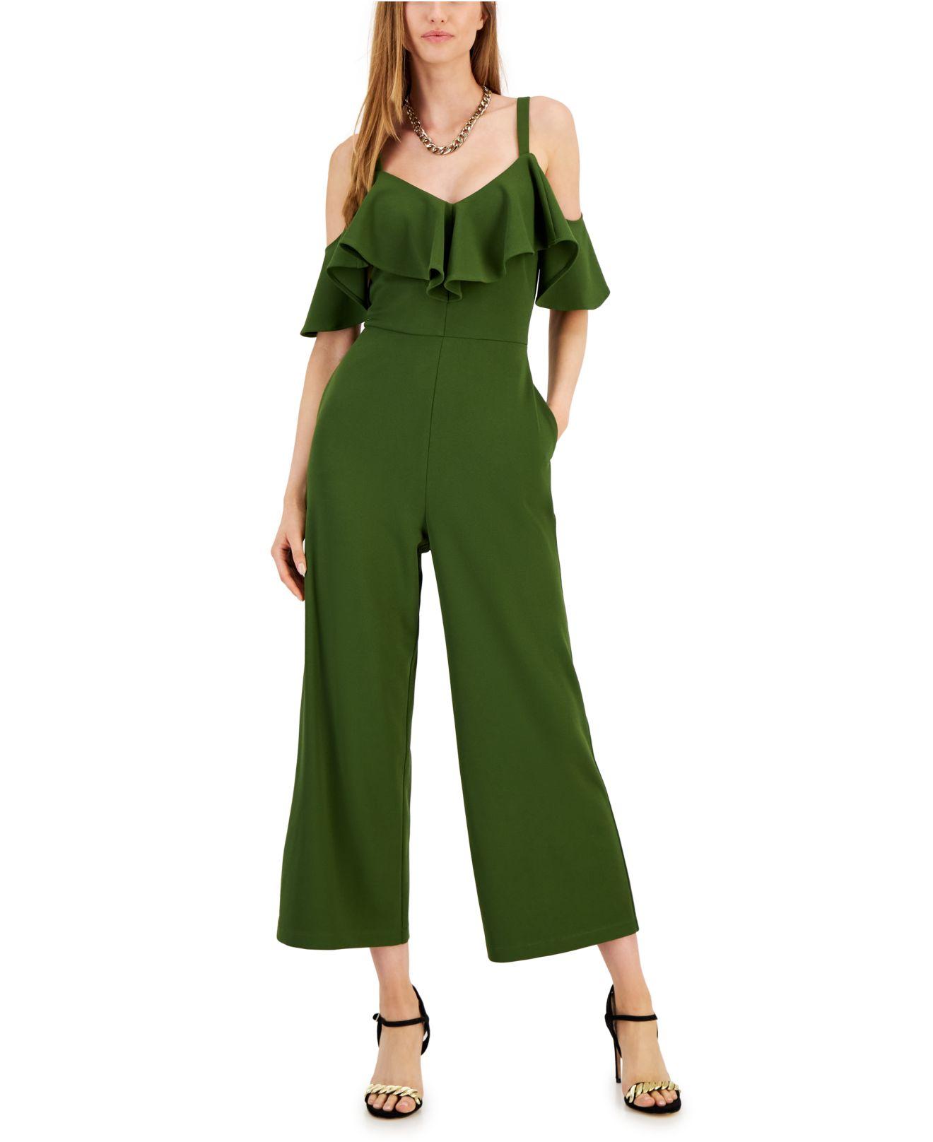RACHEL Rachel Roy Roma Ruffled Offtheshoulder Jumpsuit in Green Lyst