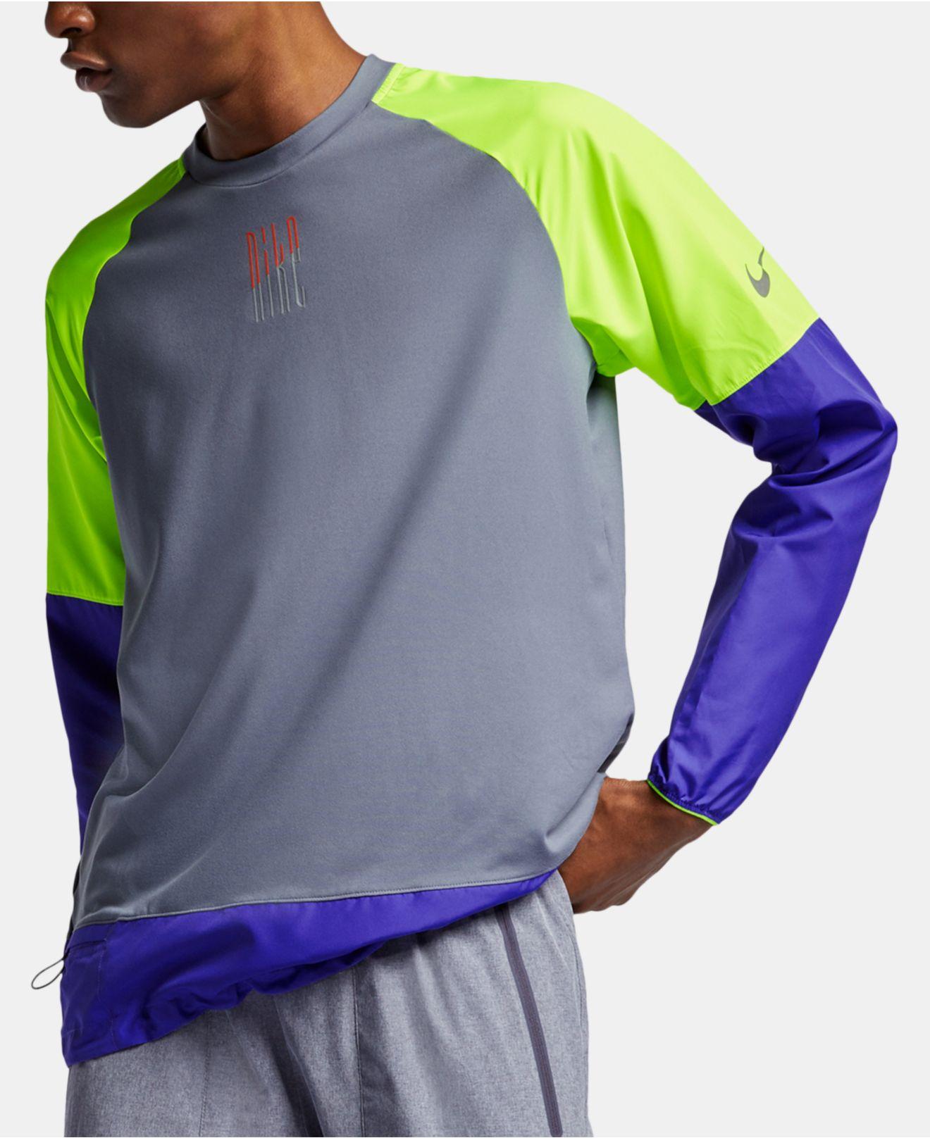 Nike Synthetic Element Colorblocked Running Top for Men - Lyst