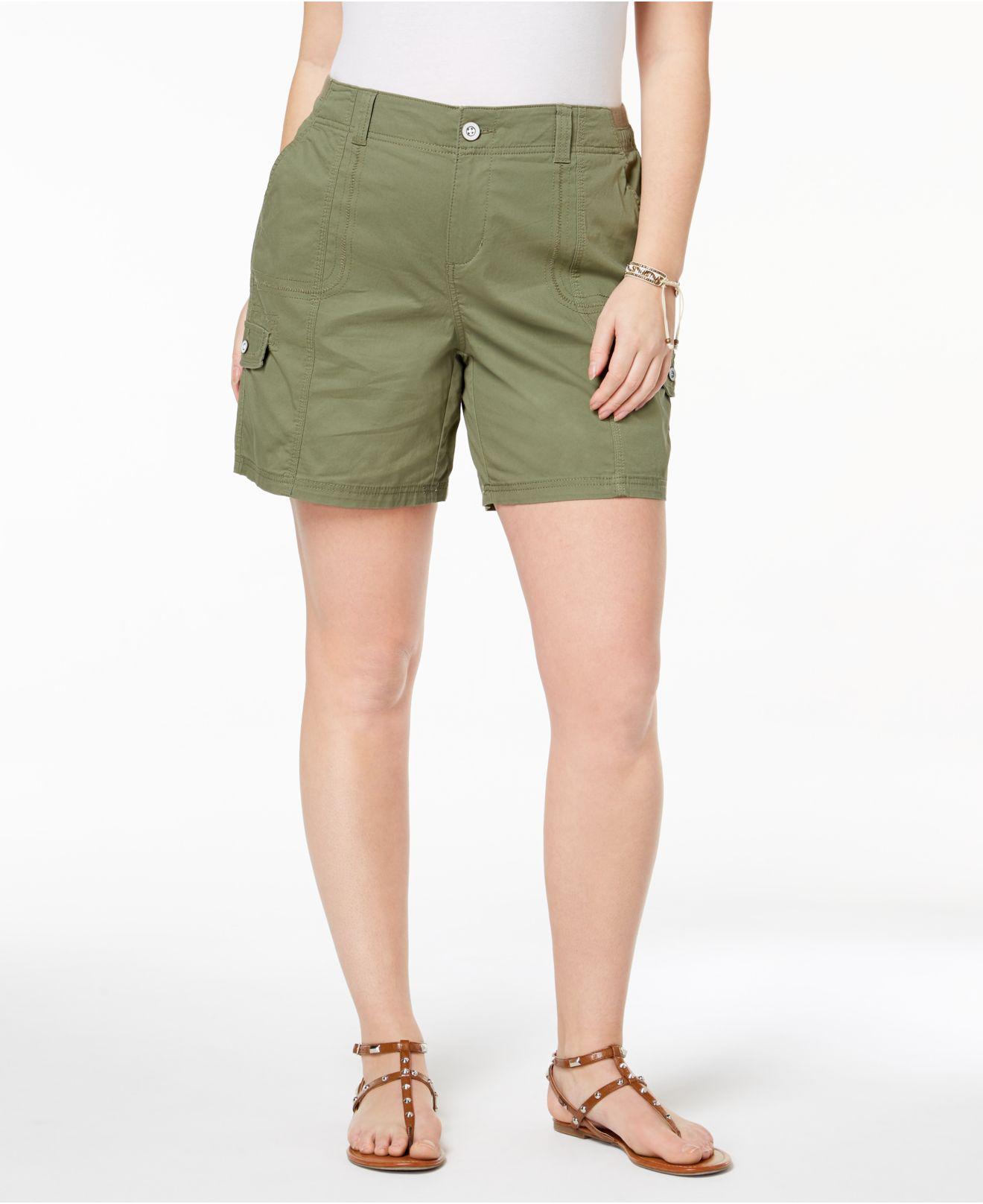 Style & Co. Cotton Plus Size Cargo Shorts in Green - Lyst