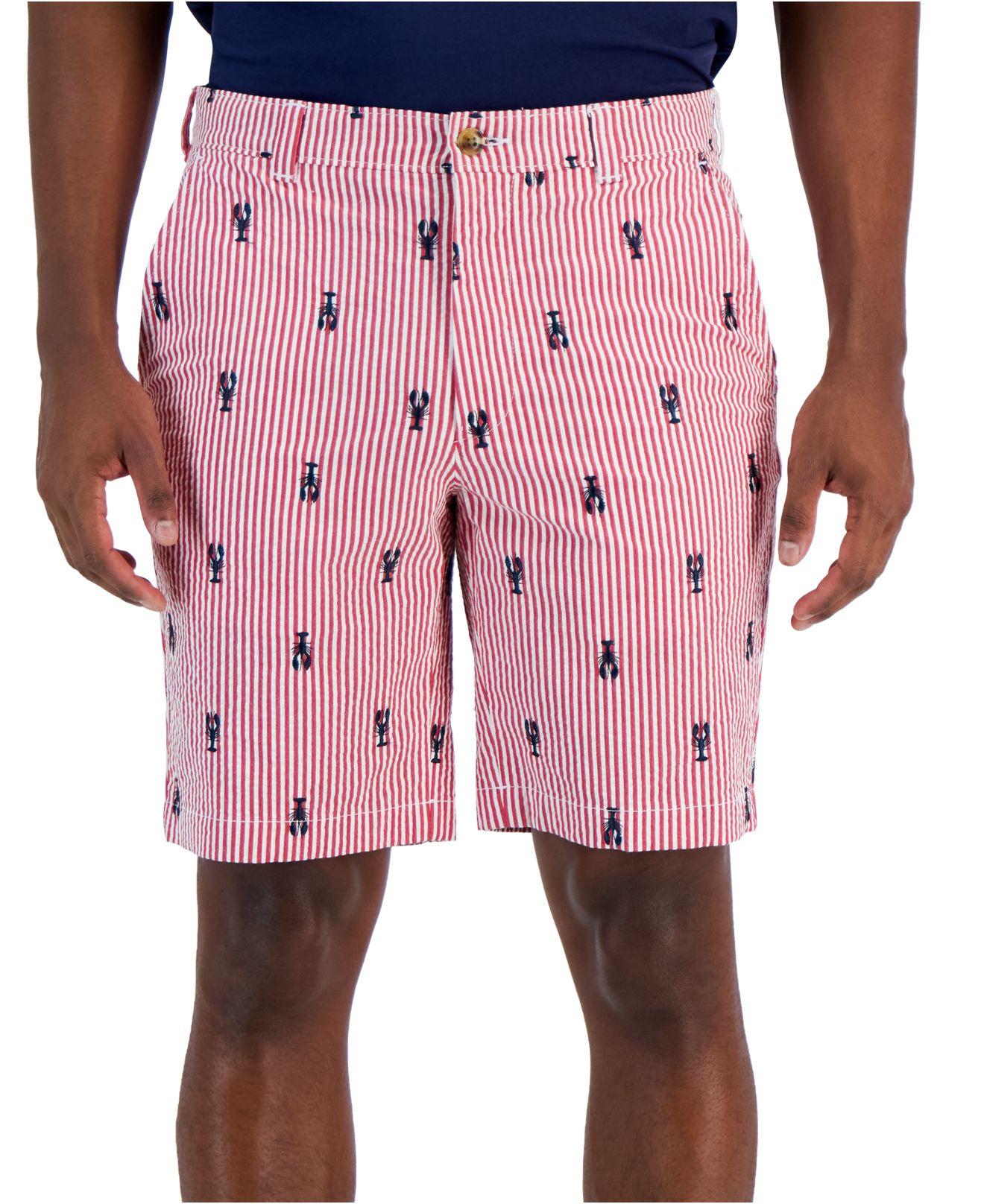 Club Room Jimmy Classic-fit Lobster-embroidered Seersucker Stripe 9" Shorts,  Created For Macy's in Pink for Men | Lyst