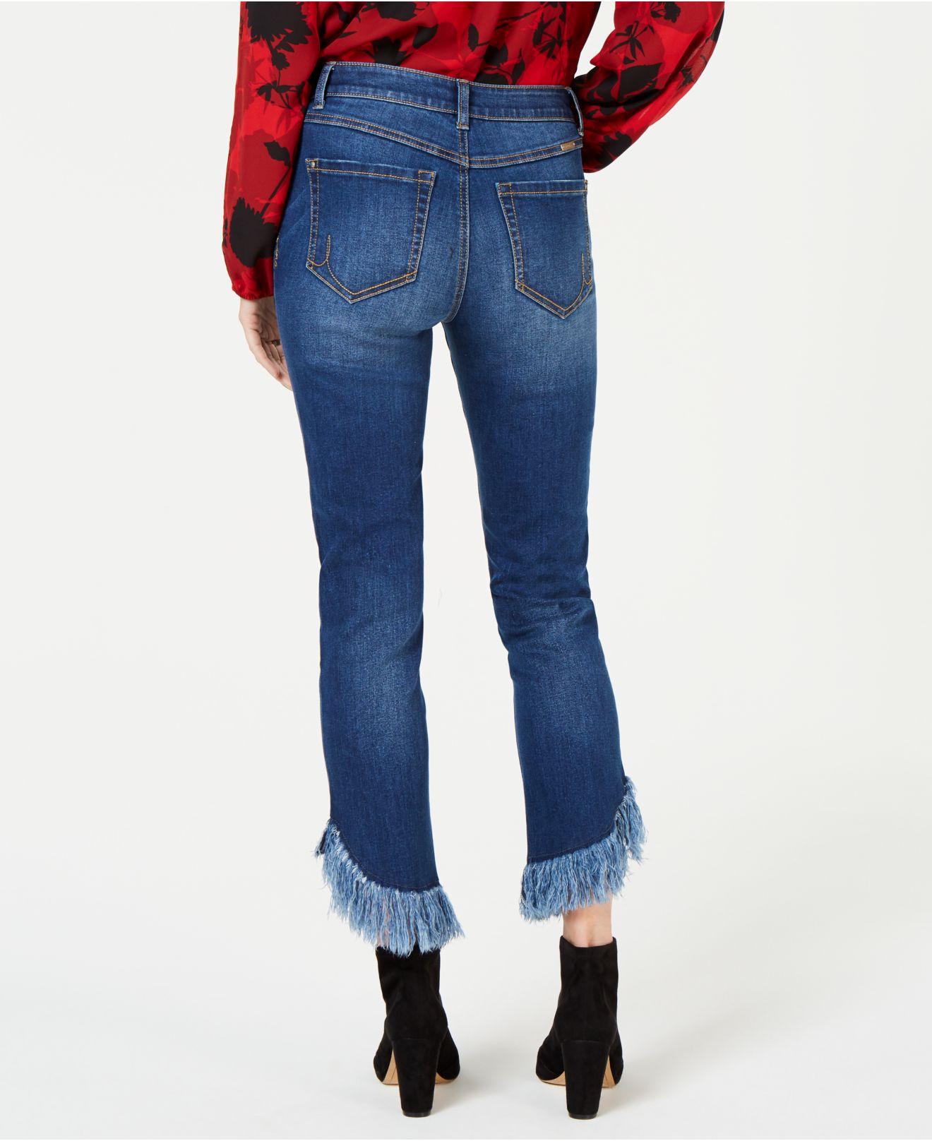 INC International Concepts Denim Fringe 