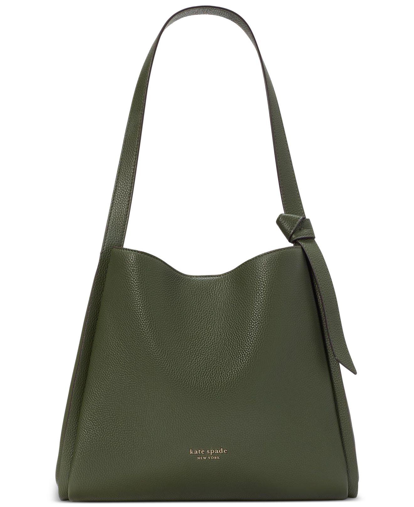 Kate Spade Knott Pebbled Leather Large Shoulder Bag in Green Lyst
