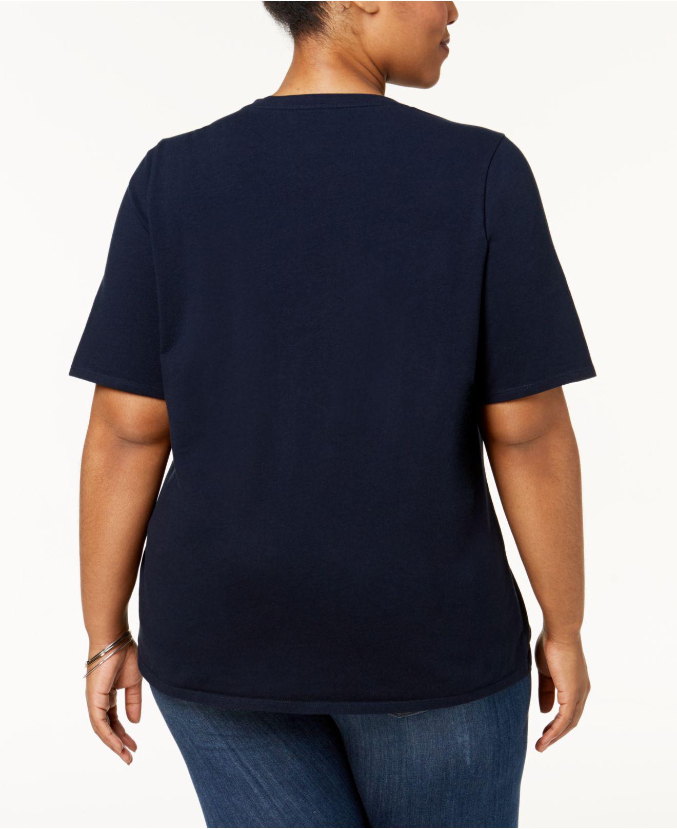 Price and other details may vary based on size and color.Tommy Hilfiger Women's Short Sleeve V-Neck T-Shirt (Standard and Plus Size) out of 5 stars Tommy Hilfiger Women's Adaptive T Shirt with Magnetic Buttons at Shoulders.out of 5 stars $ $ 85 $ $ FREE Shipping by Amazon.