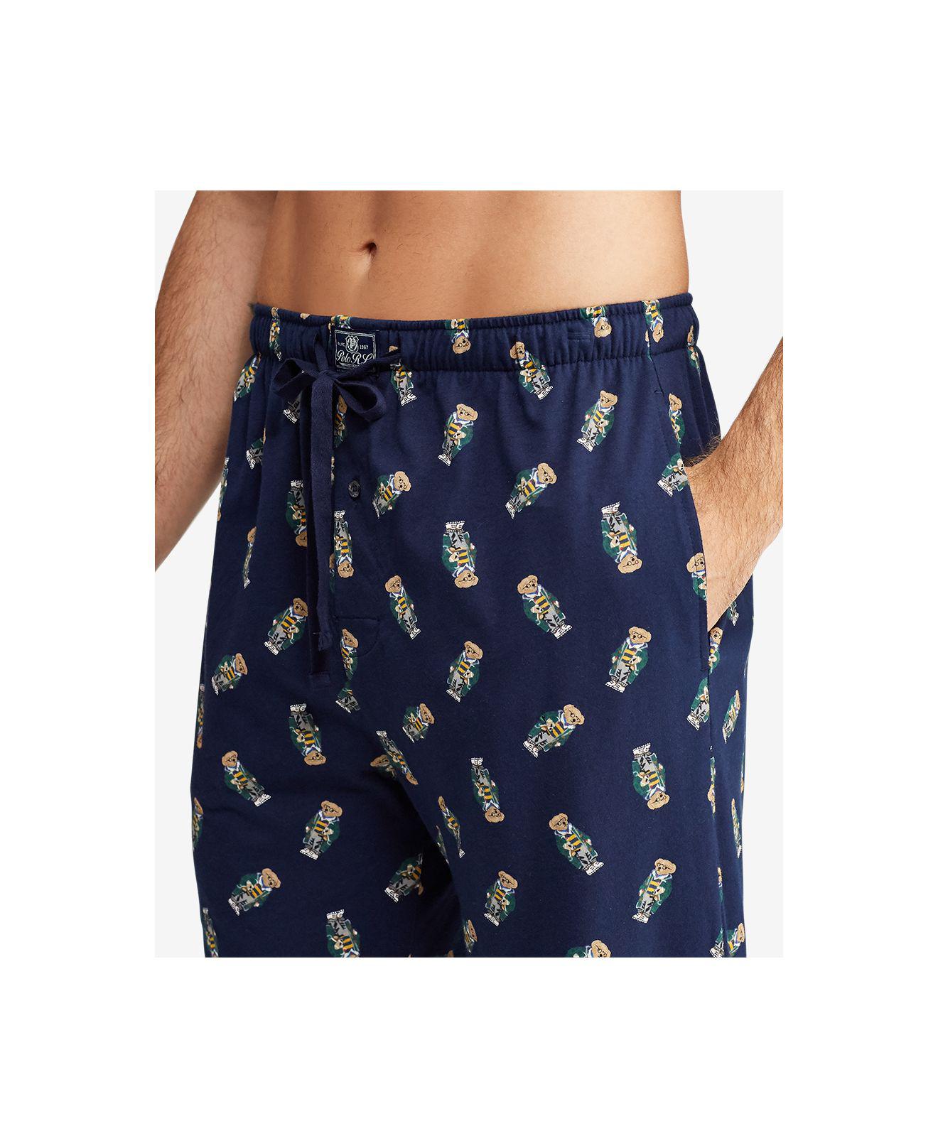 Polo Ralph Lauren Polo Bear Cotton Pajama Pant in Navy (Blue) for 