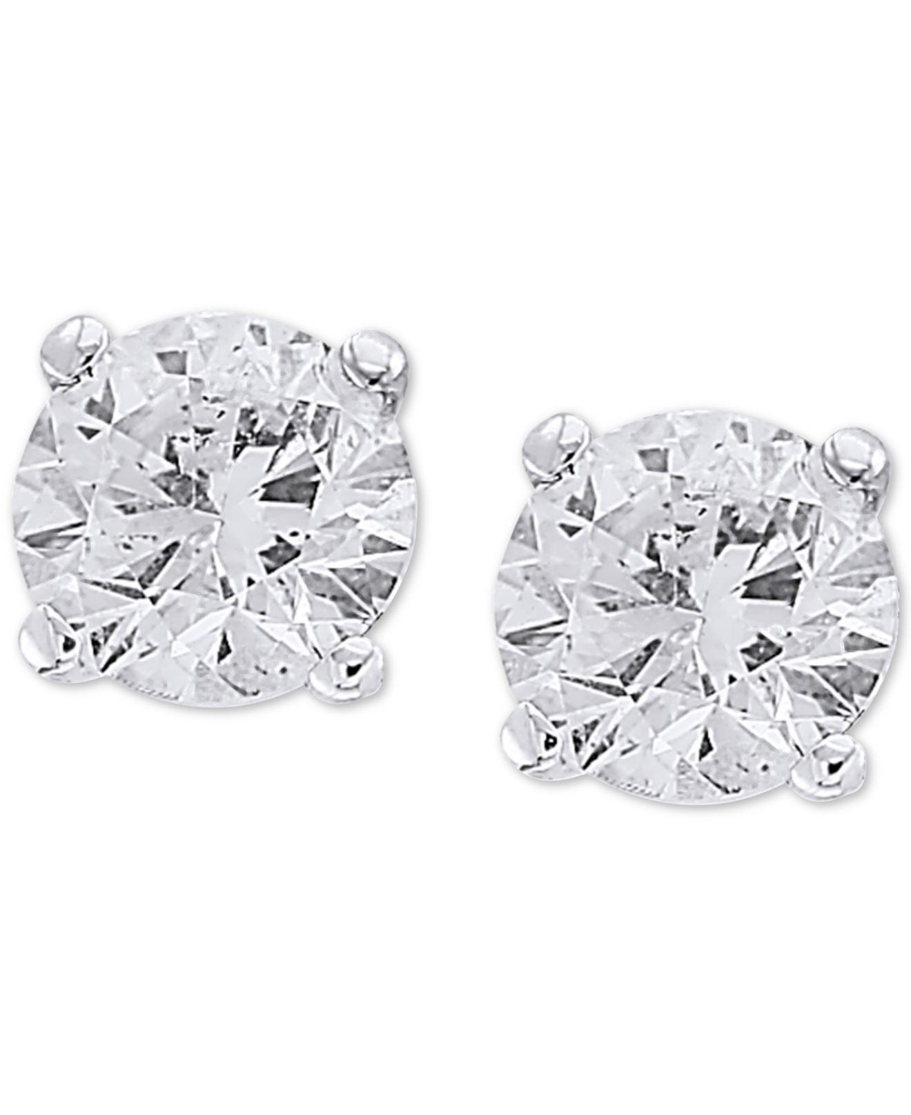 Effy Effy® Diamond Stud Earrings (1/2 Ct. T.w.) In 14k White Gold in