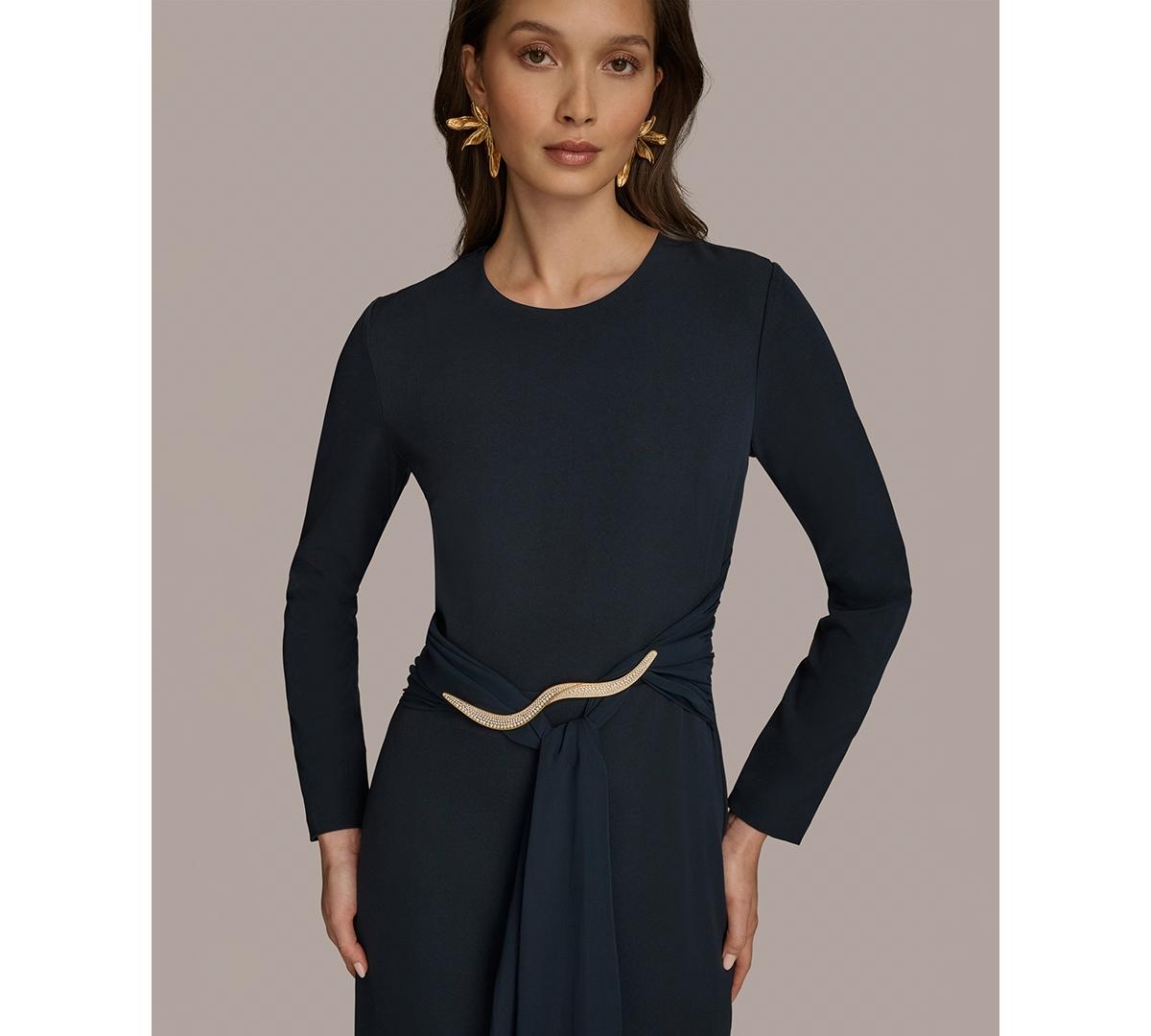 【Donna Karan New York】Jewel-Neck Embellished Gown Donna Karan New York Women's Sequin Jewel-Neck Gown - Macy's