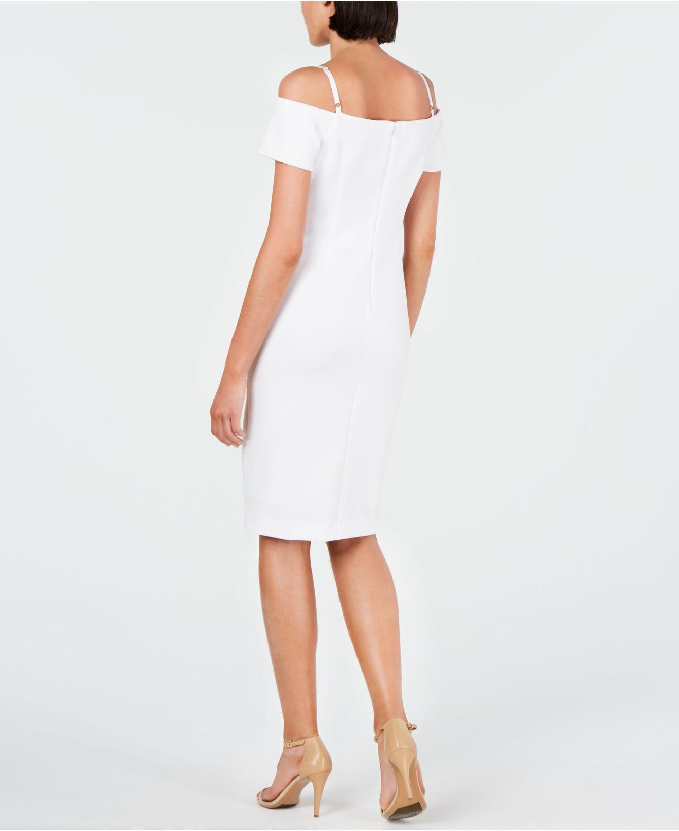 calvin klein off white dress