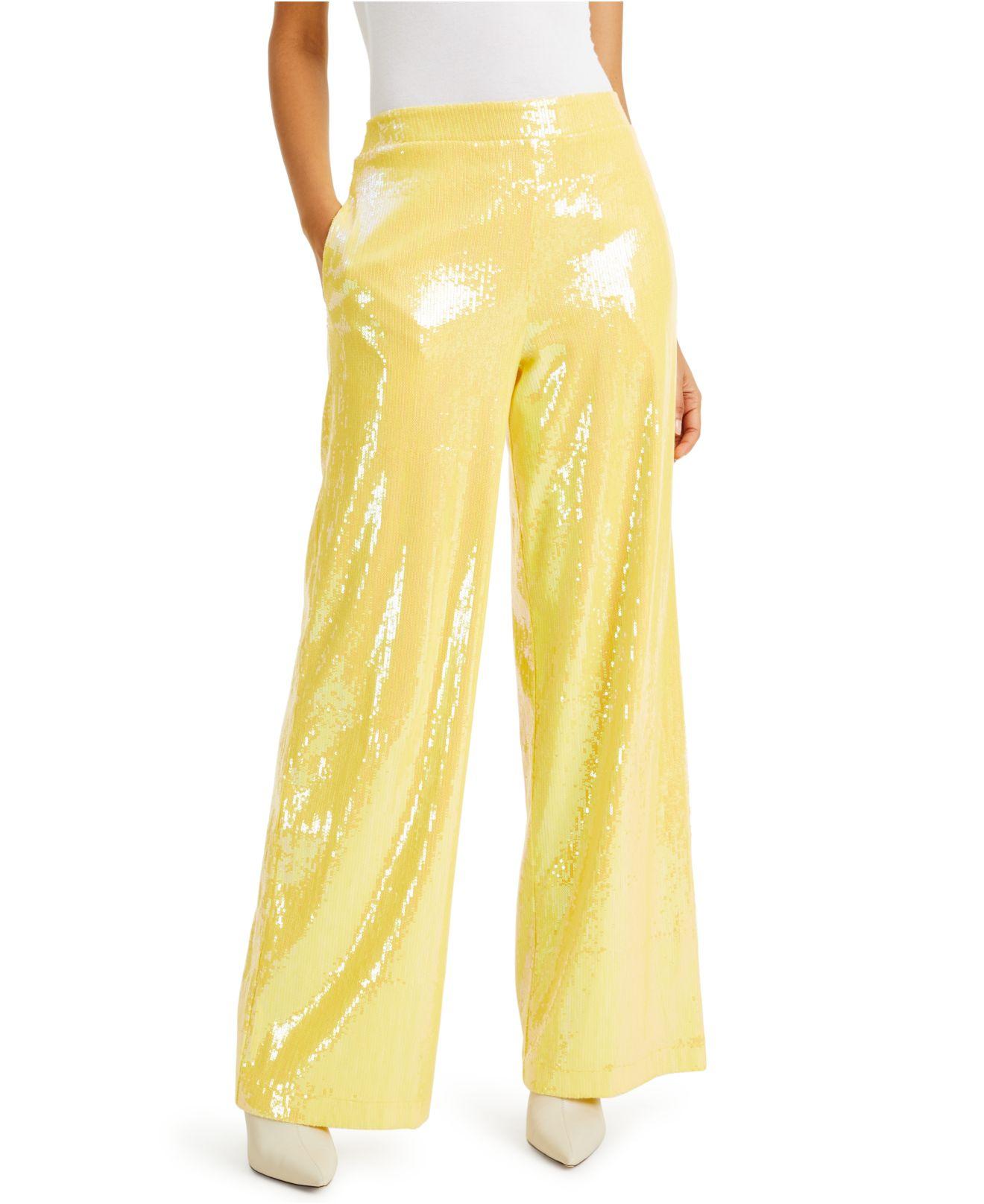 INC International Concepts Culpos X Inc Sequin Wide-leg Pants, Created For  Macy's in Yellow | Lyst