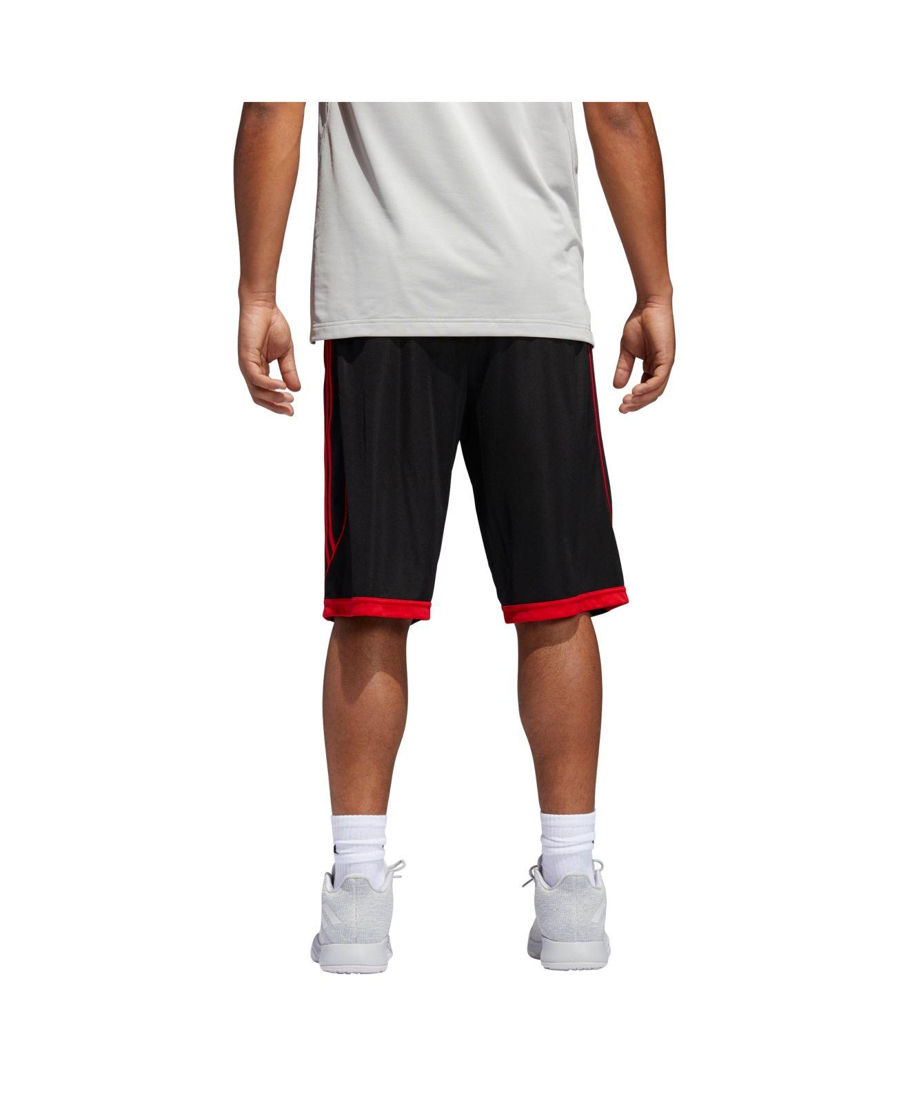 adidas Synthetic Climalite® 3g Speed Basketball Shorts in Black/Scarlet
