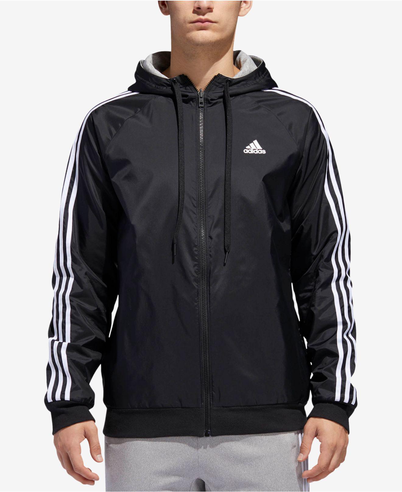 adidas Synthetic Reversible Hooded Jacket in Black for Men - Lyst