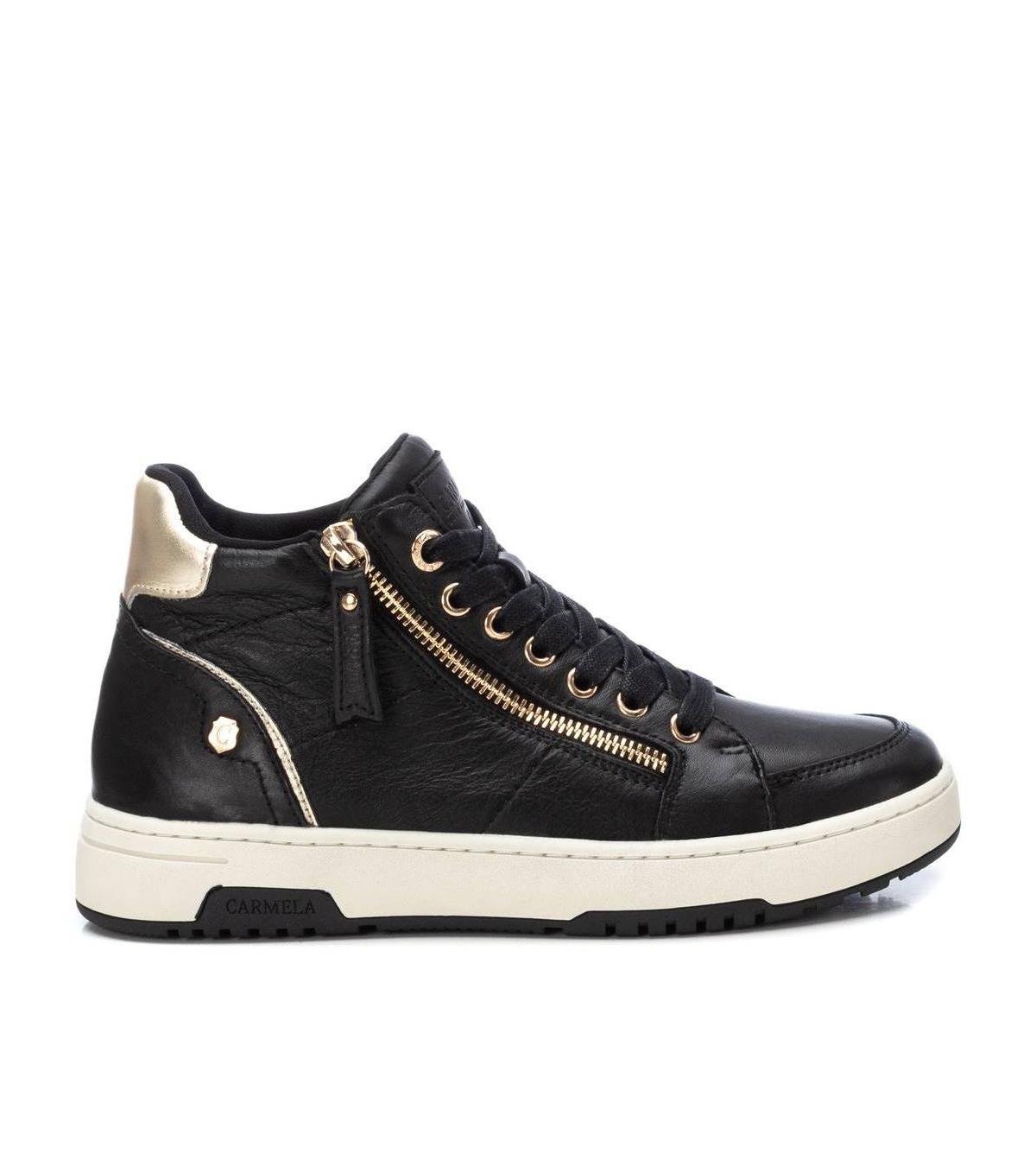 Xti Carmela Collection Leather High Top Sneakers By in Black | Lyst
