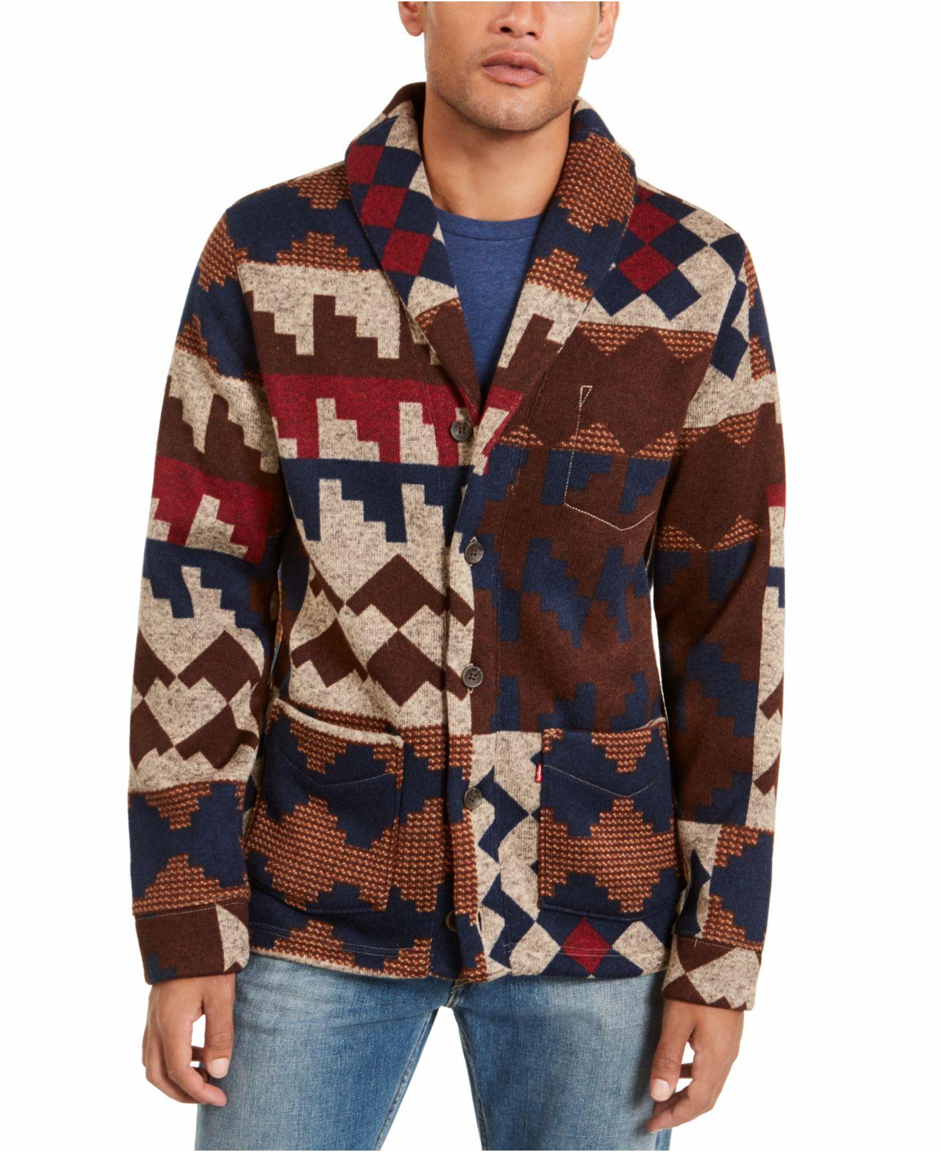 Levi's Synthetic Western Cardigan Sweater for Men | Lyst