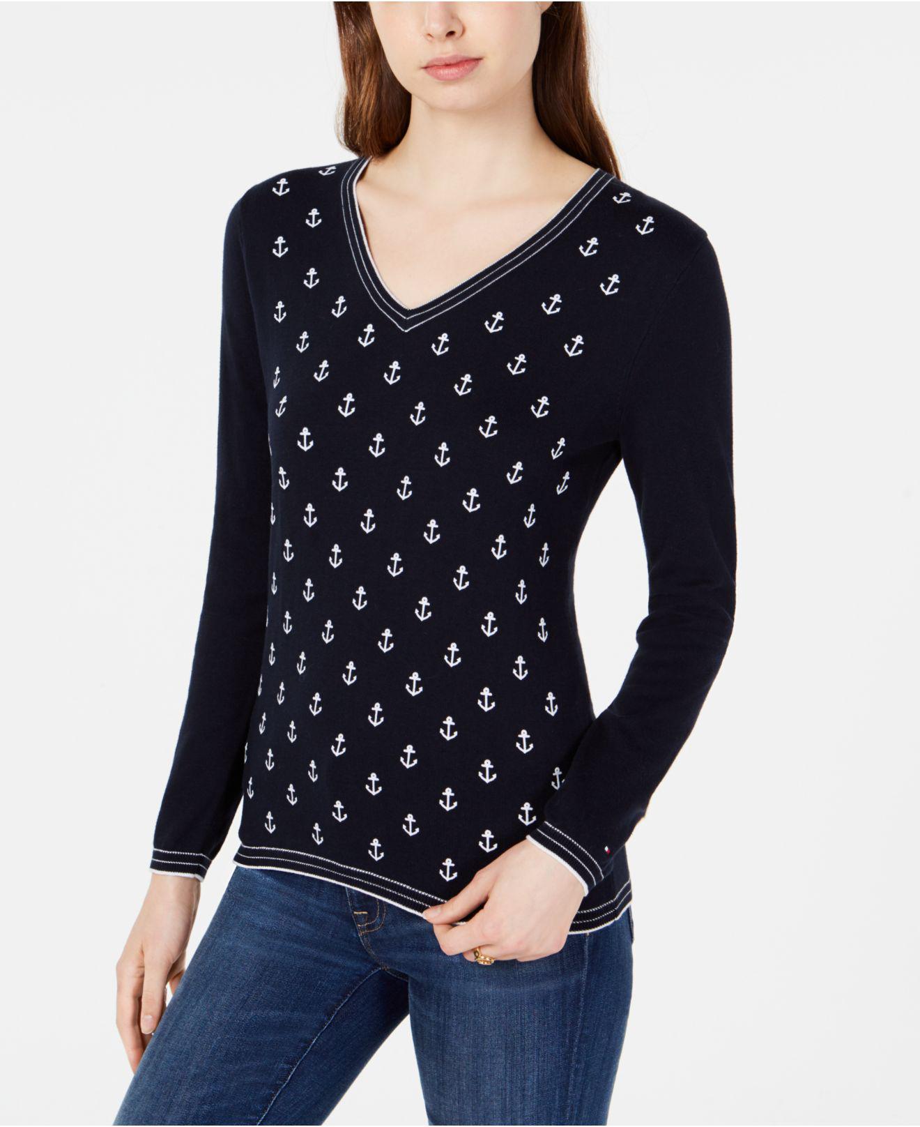 tommy v neck sweater