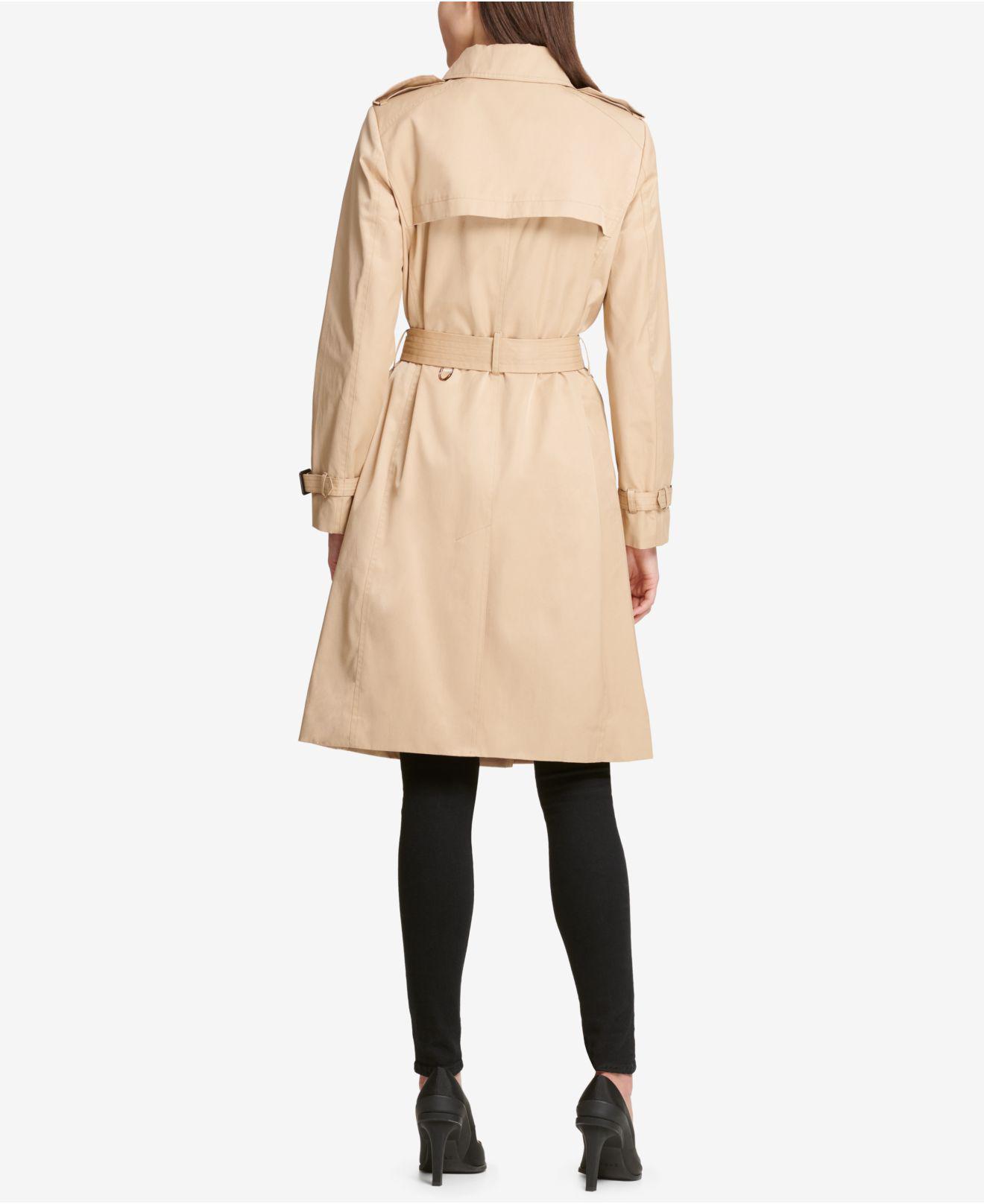 Dkny hooded hotsell belted trench coat