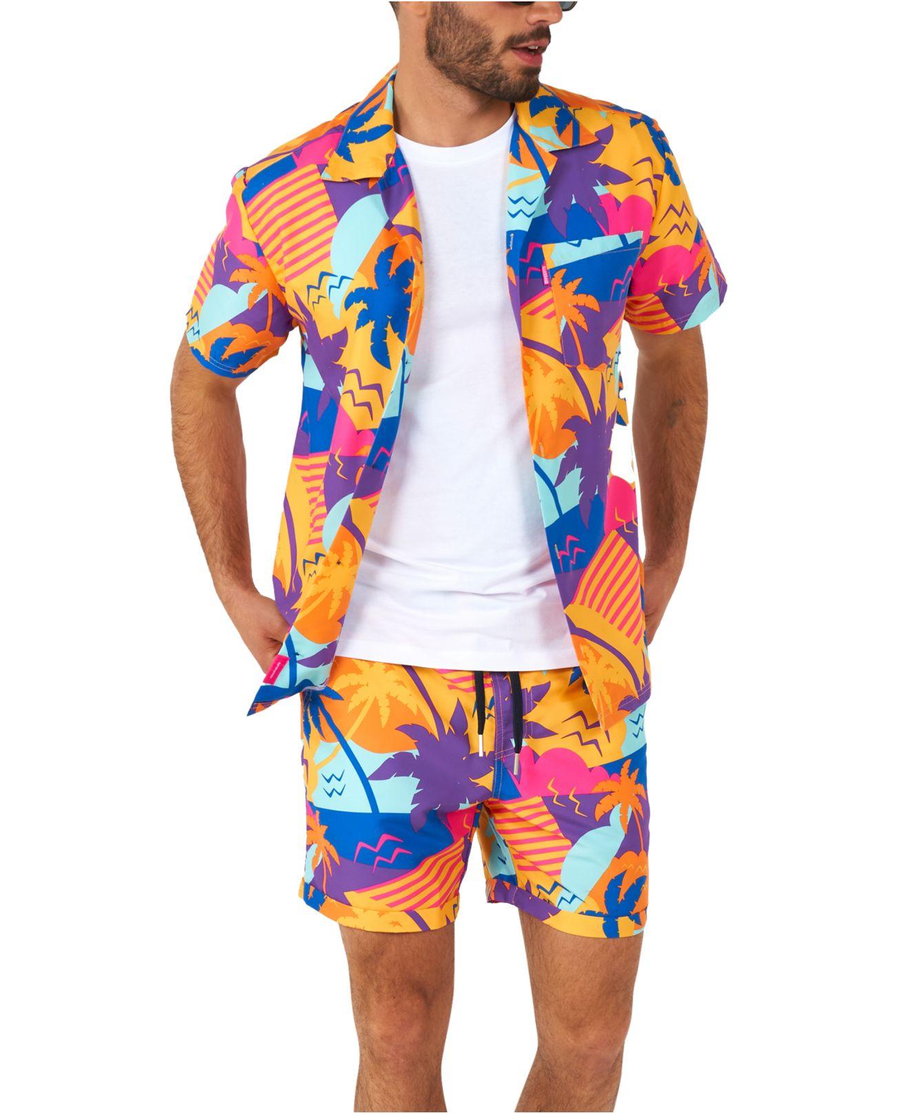Opposuits Short-sleeve Palm Power Graphic Shirt & Shorts Set in Blue for  Men | Lyst