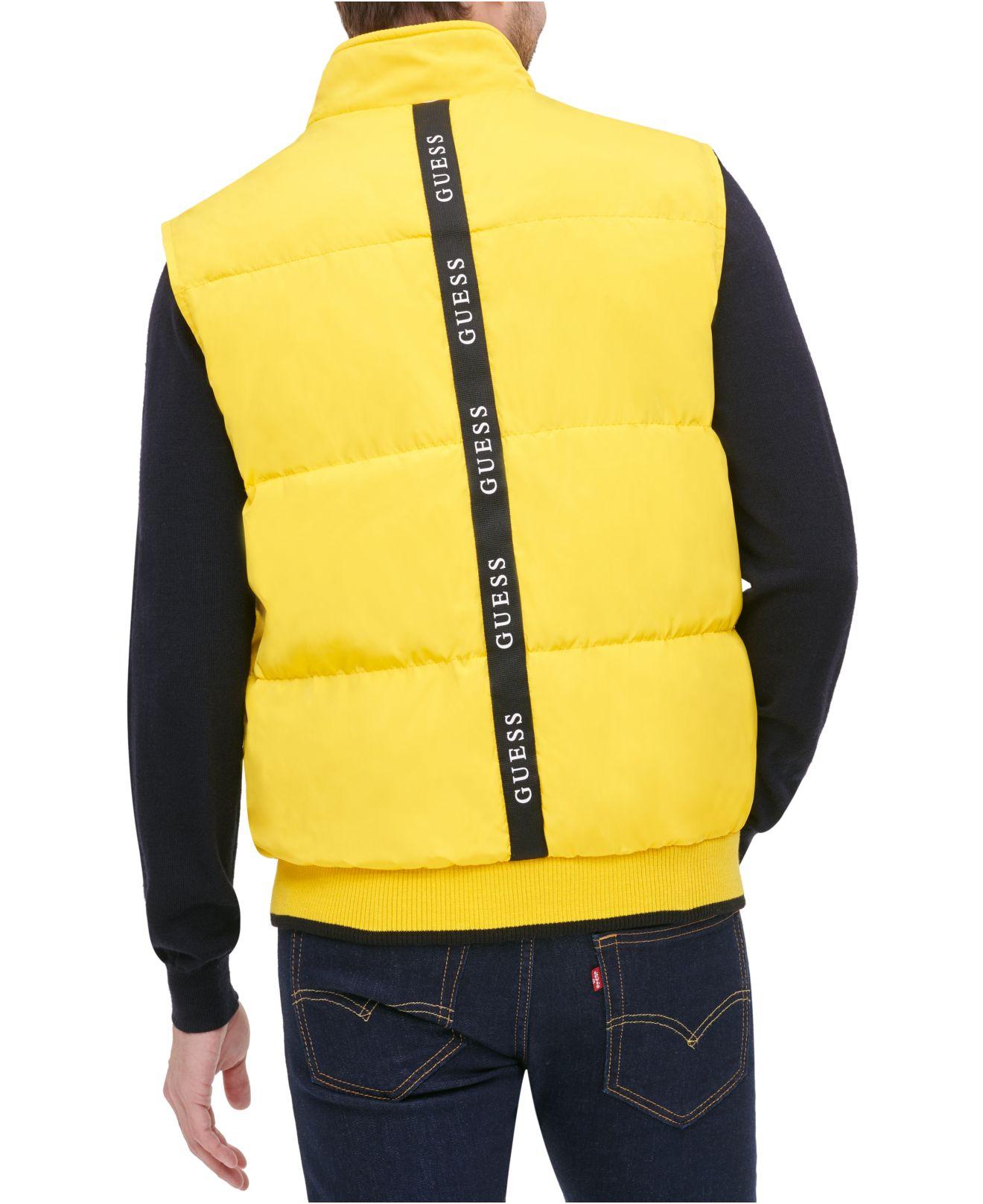 mens guess puffer vest