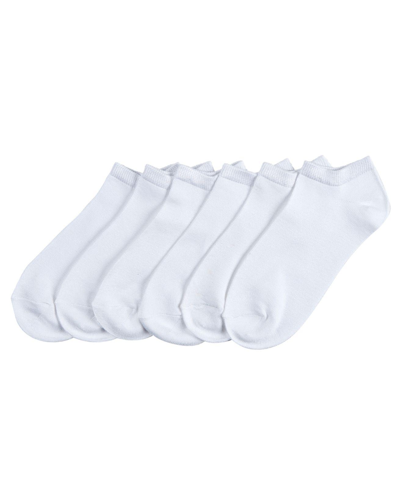 Hue Synthetic ® 6 Pack Supersoft Liner Socks in White Lyst
