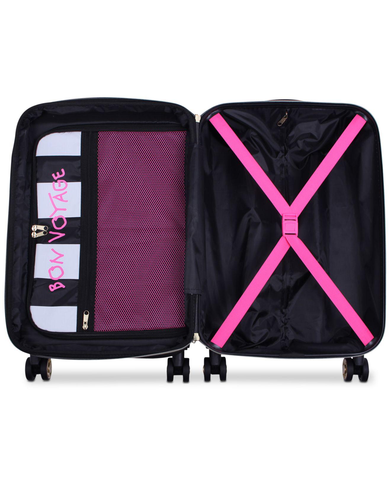 Pink Hearts Hard Shell Spinner Luggage Case