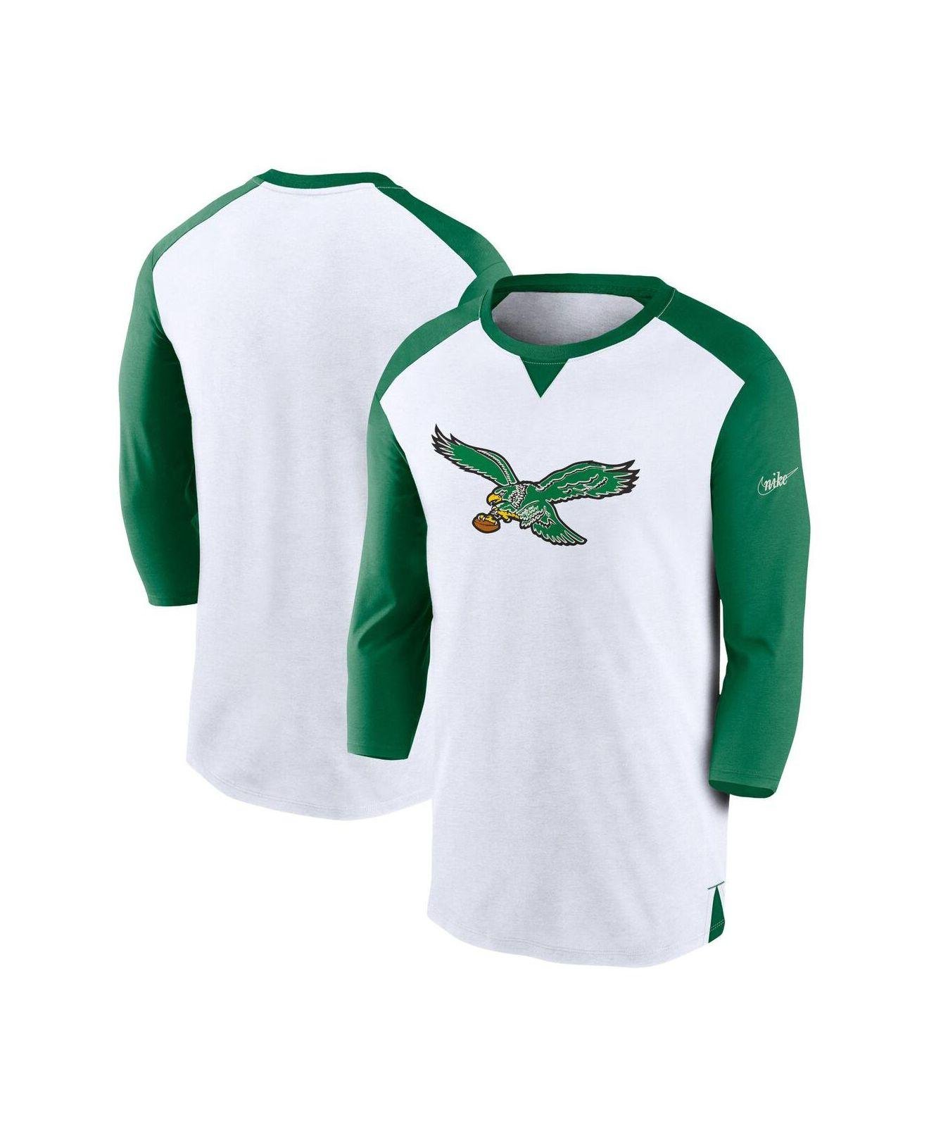Nike White, Kelly Green Philadelphia Eagles Rewind 3/4-sleeve T-shirt for  Men