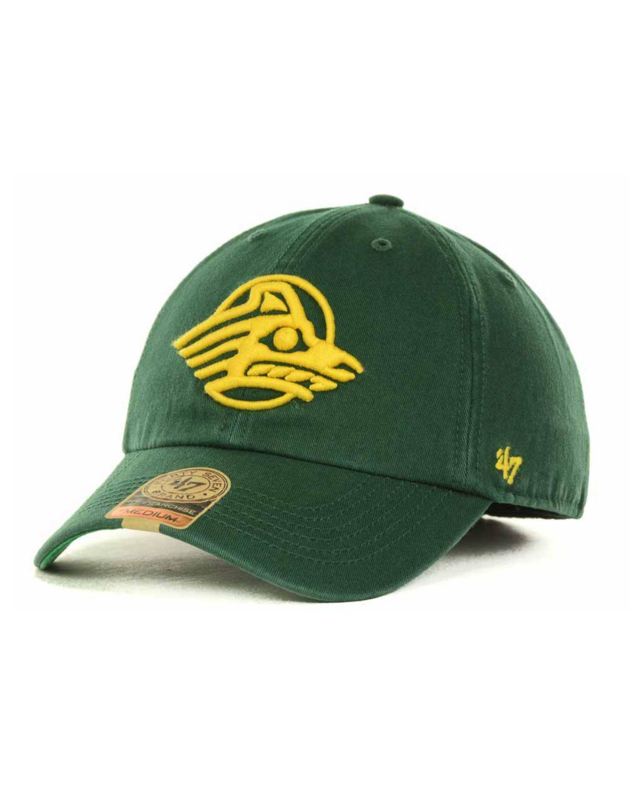 47 Brand Alaska Anchorage Seawolves Franchise Cap in Green for Men Lyst