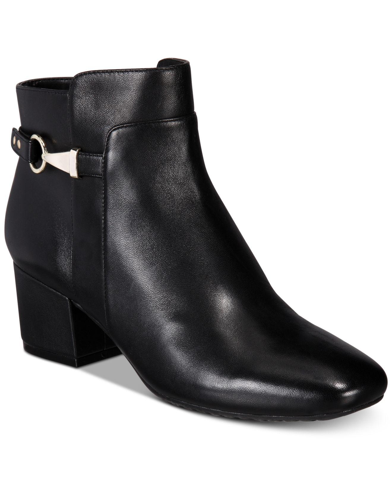 Faruka Block Heel Zip Booties 