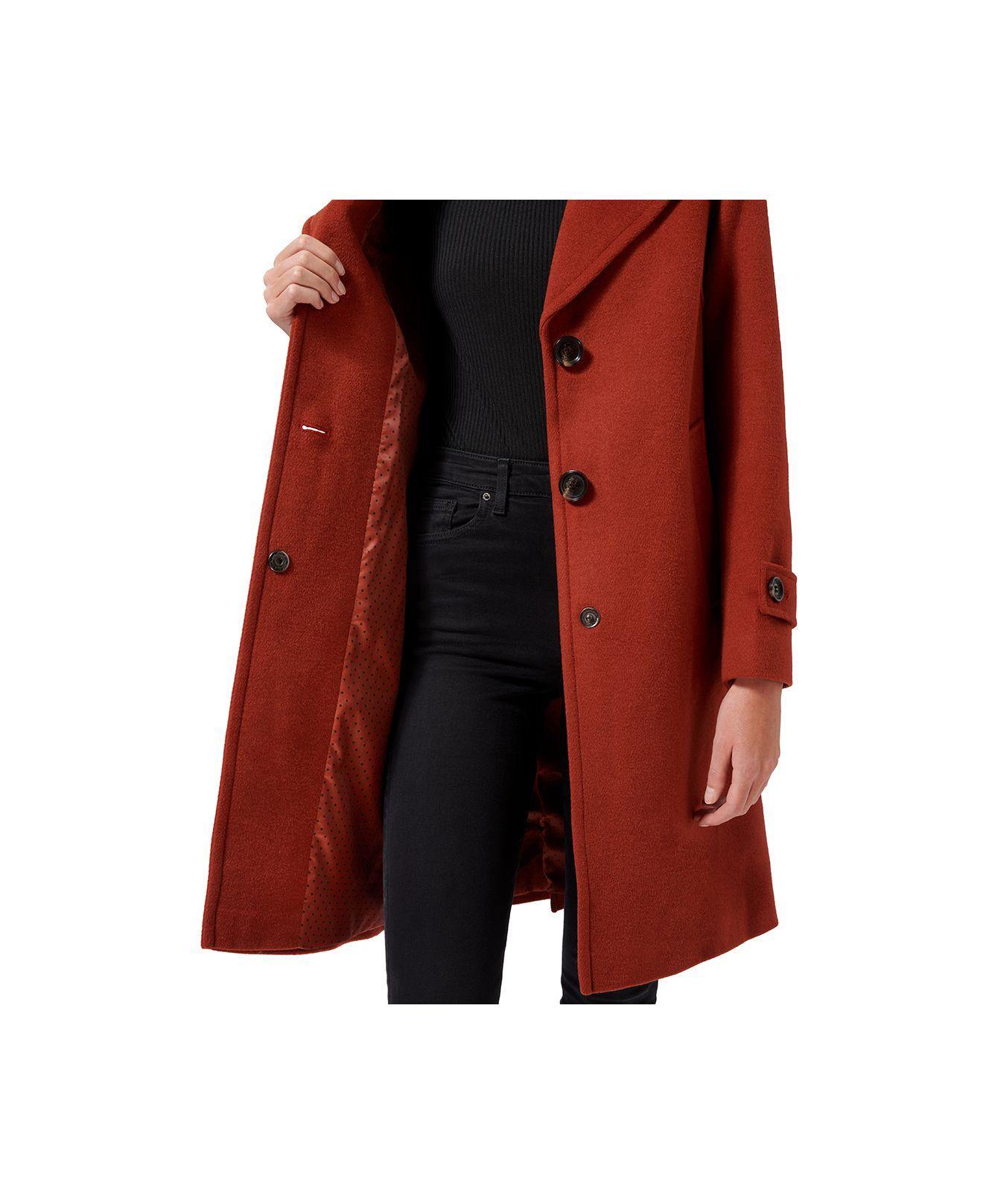 Sam Edelman Wool Single-breasted Walker Coat, Created For Macy's in Red - Lyst