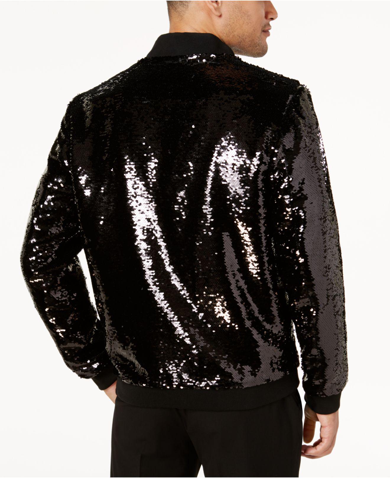 INC International Concepts Sequin Bomber Jacket, Created For Macy's in  Black for Men | Lyst