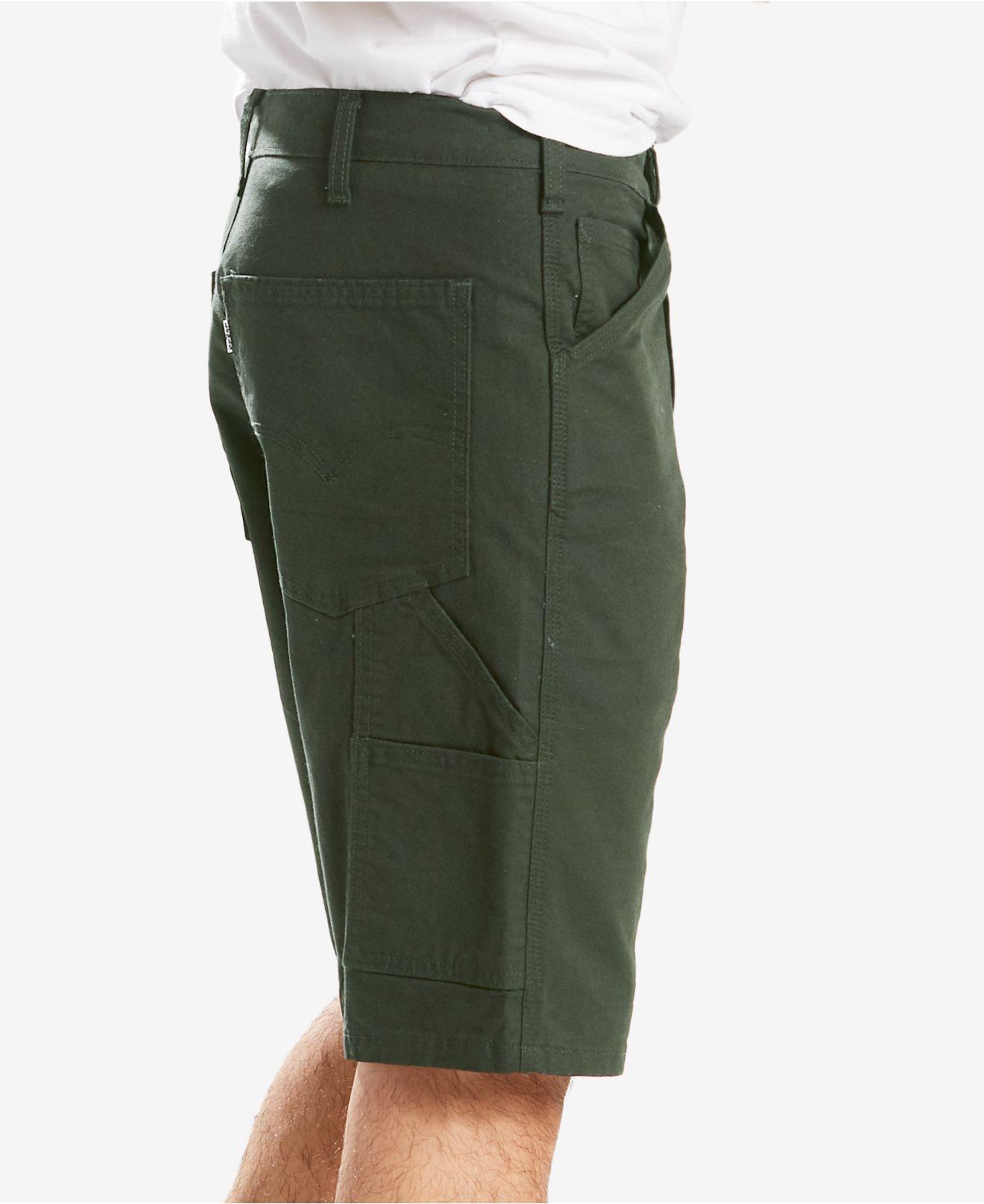 Levi's Loose Fit Stretch Carpenter Shorts in Green for Men | Lyst