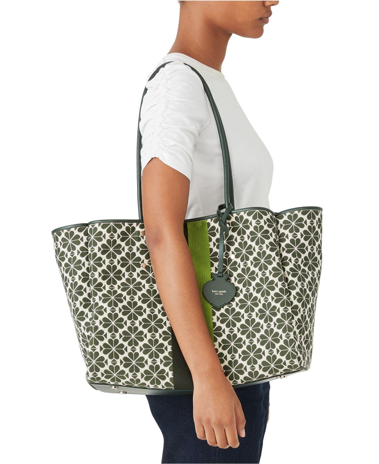 Kate Spade Leather Spade Flower Jacquard Everything Large Tote | Lyst