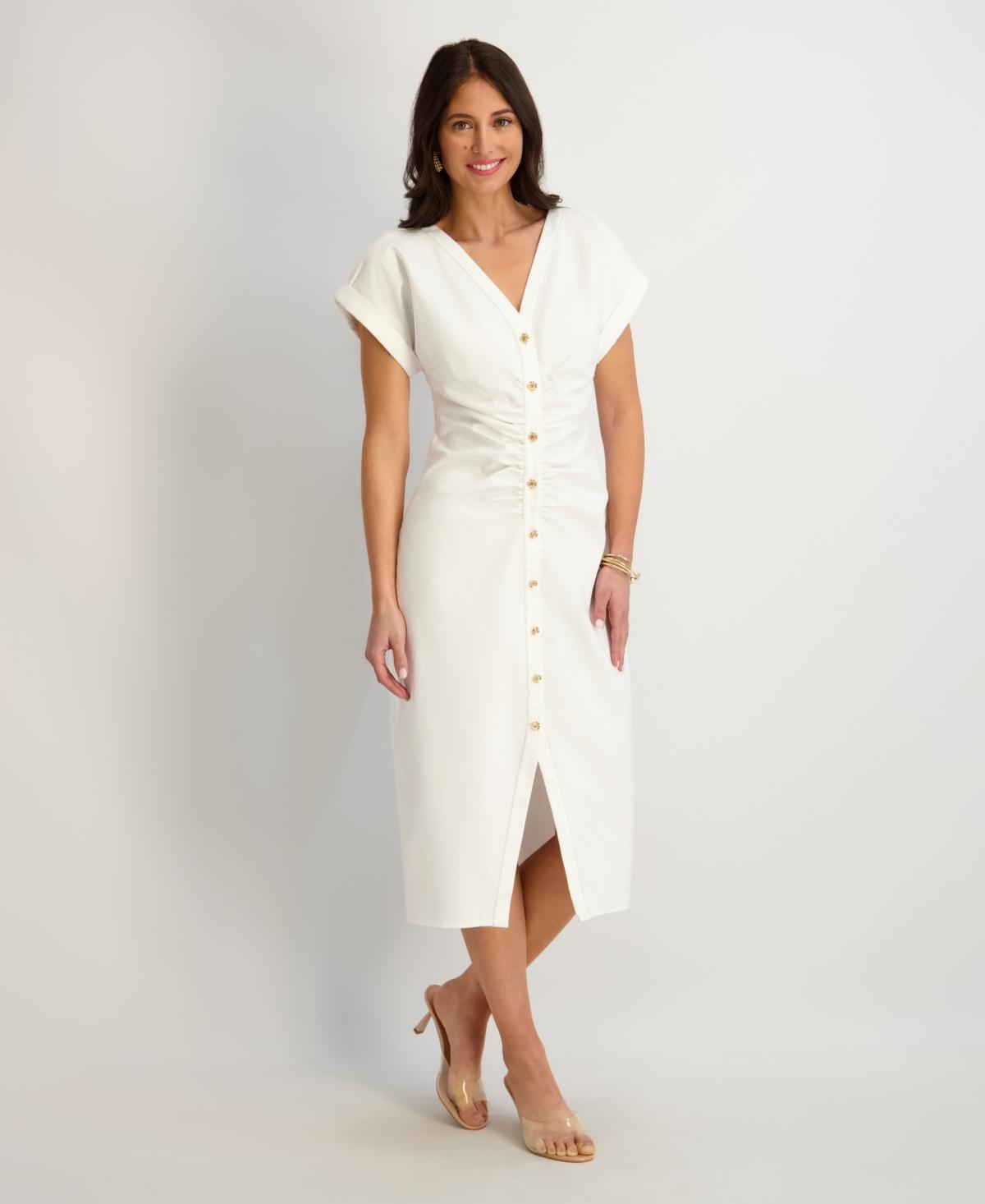 chinese dress ladies Summer Season Linen Blend Maxi Dress White