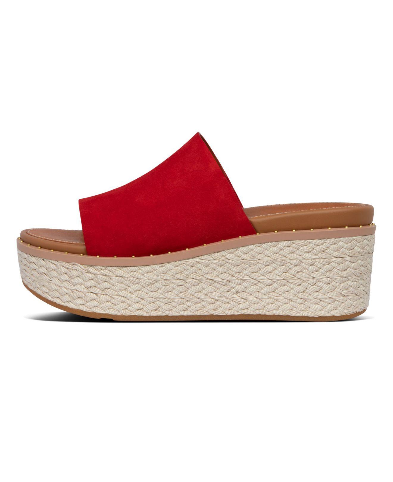 eloise espadrille suede wedge slides