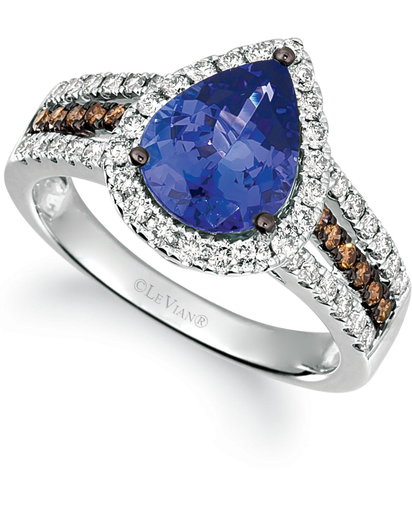 Le Vian ® Blueberry Tanzanite (2 Ct. T.w.) & Diamond (5/8 Ct. T.w.) Ring In 14k White Gold Lyst