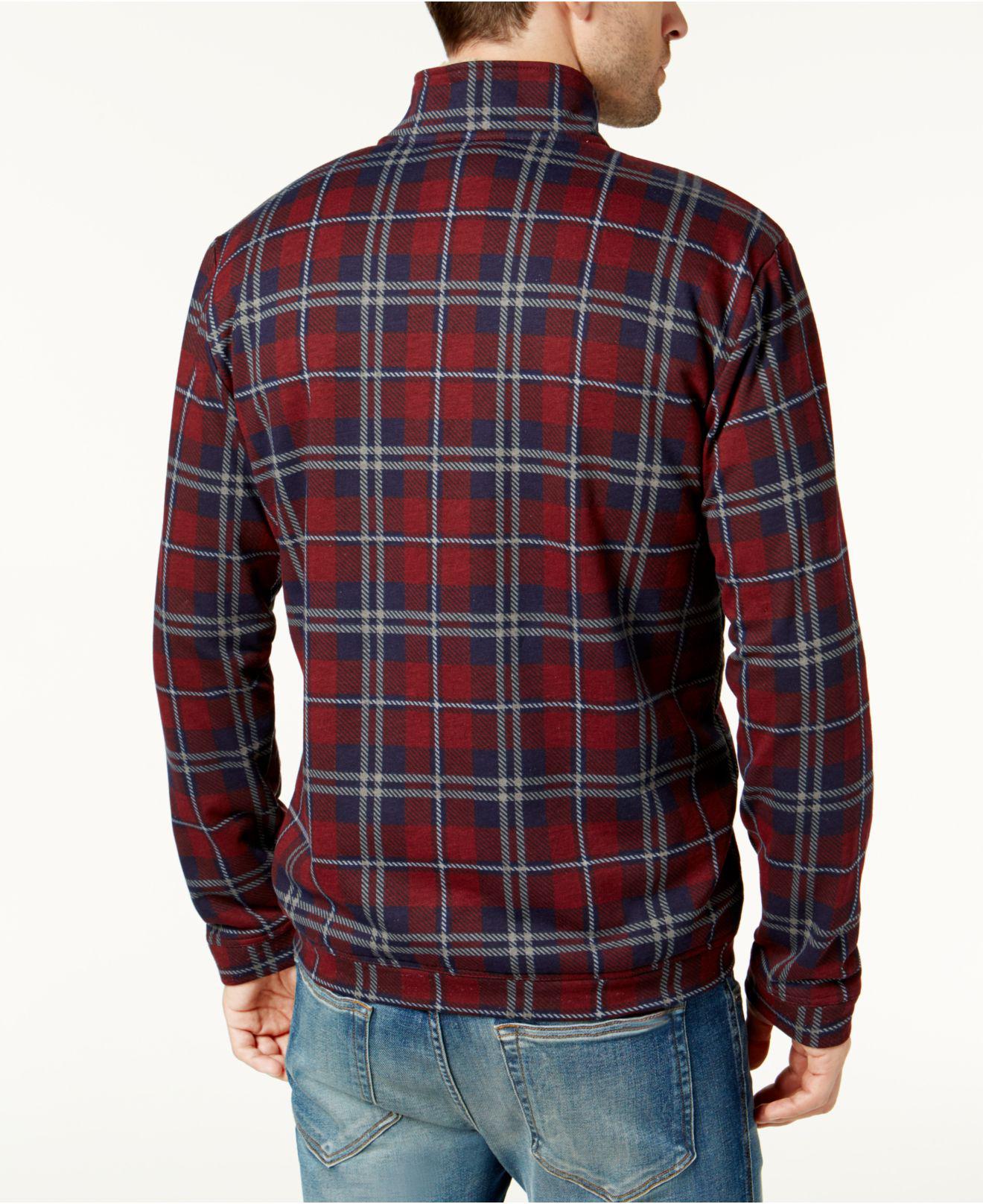 combination plaid fleece jacket