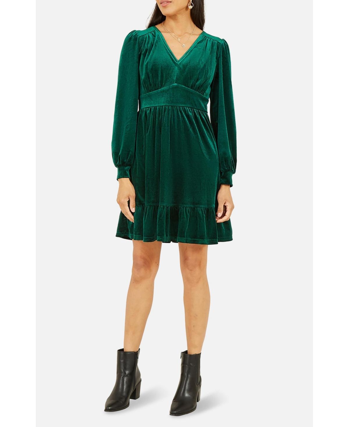 green emerald velvet dress Amazon.com: Arshiner Girls Long Sleeve Stretchy Dress A line Twirly Skater  School Party Dress Dark Green Toddler 2 Years: Clothing, Shoes & Jewelry main image 0