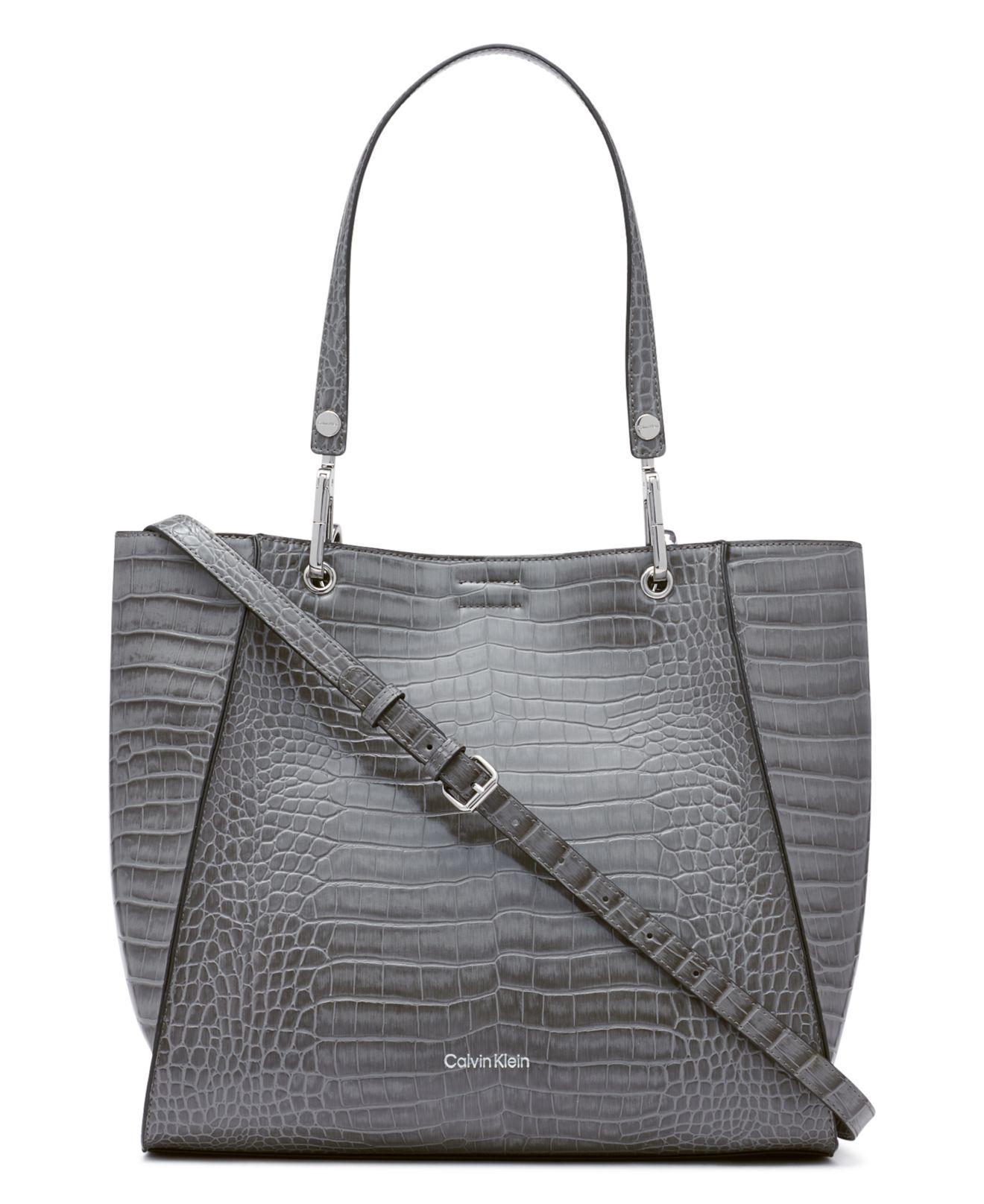 Calvin Klein Convertible Tote in Gray Lyst
