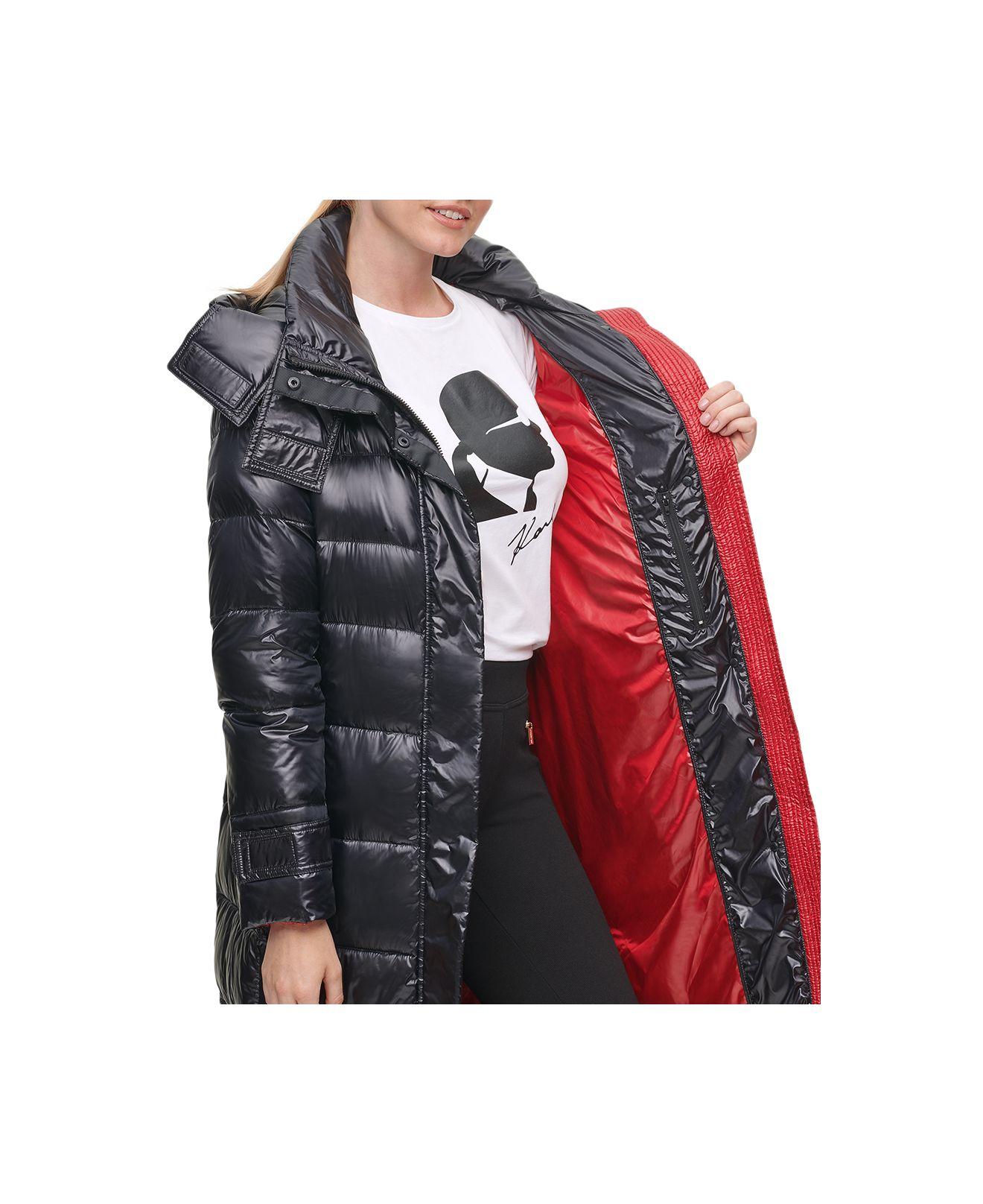 karl lagerfeld puffer jacket women's