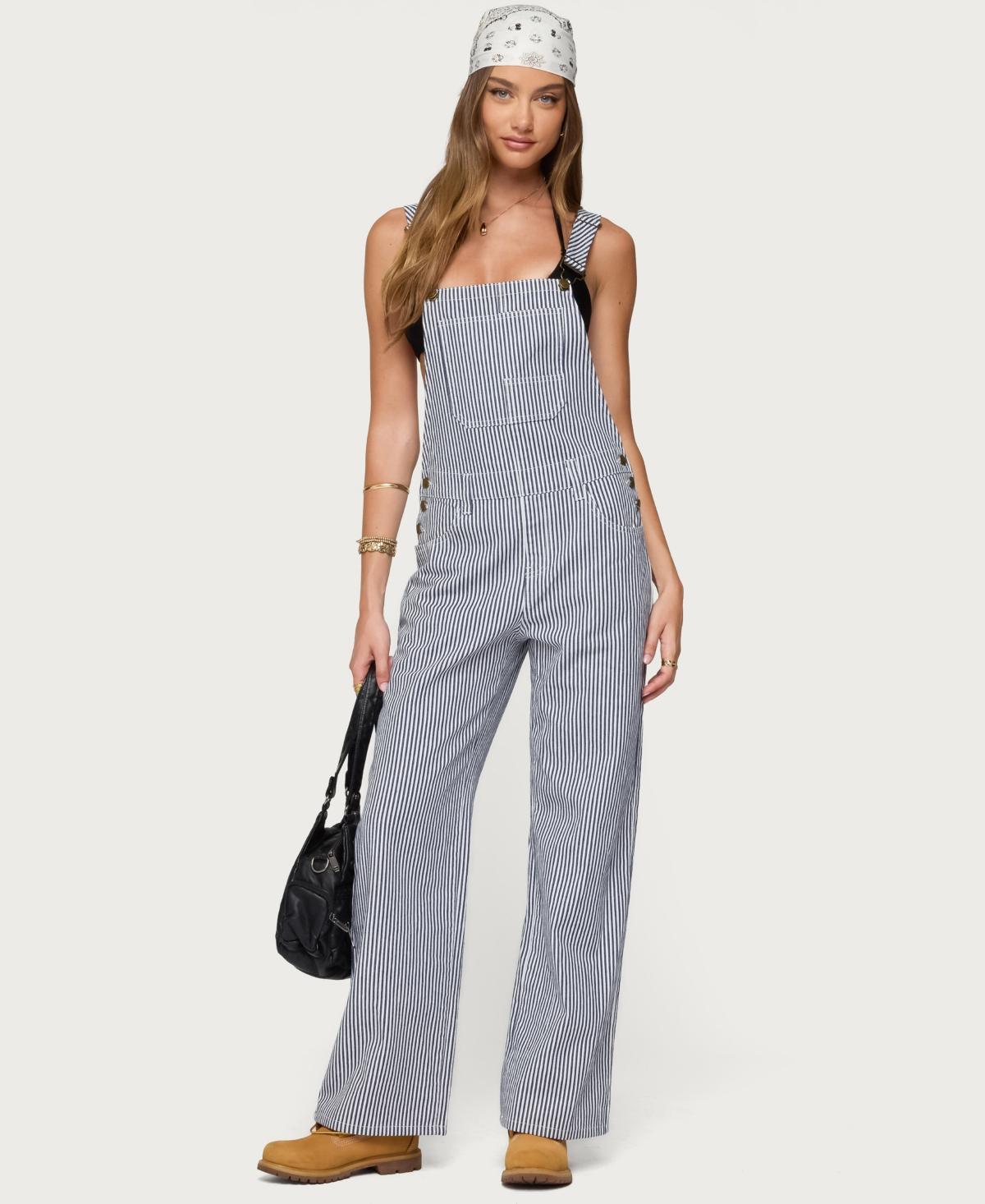 Edikted Rosemary Denim Jumpsuit Edikted Tamsin Striped Denim