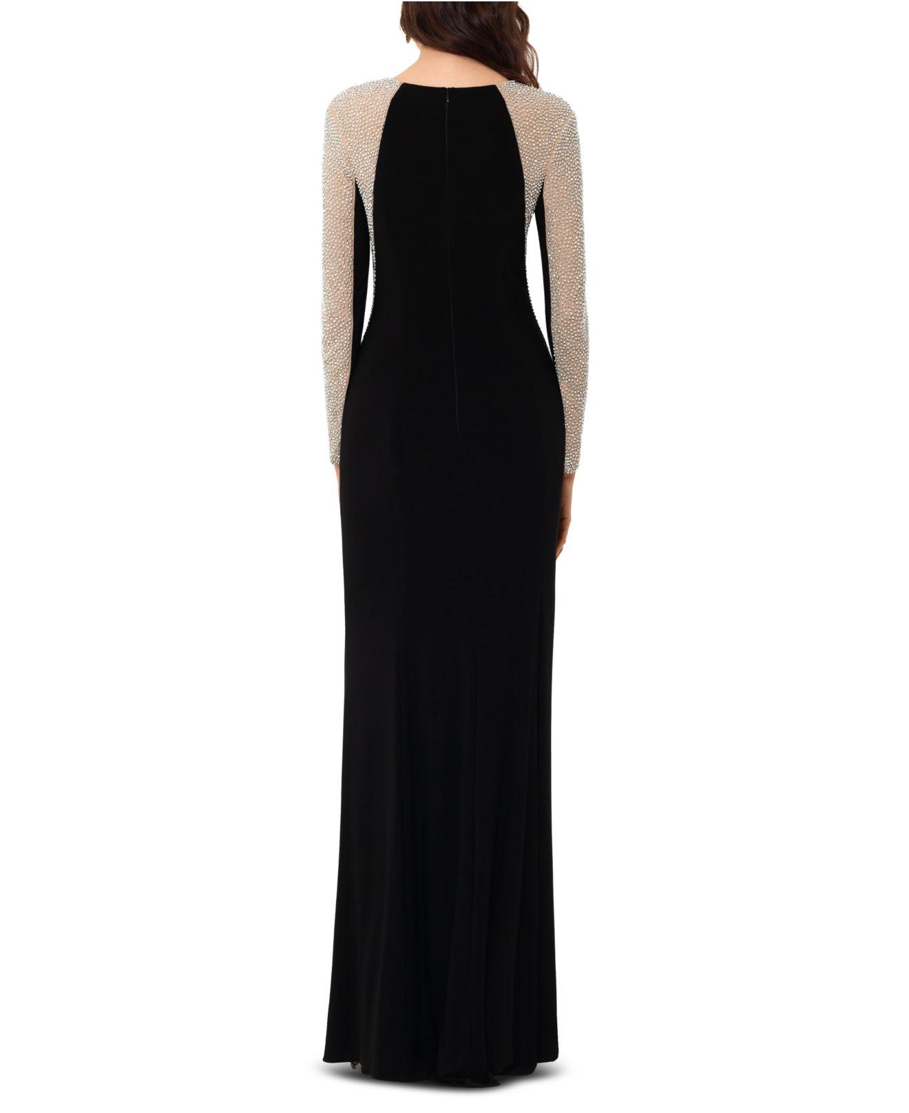 Xscape Embellished Colorblock Gown in Black | Lyst