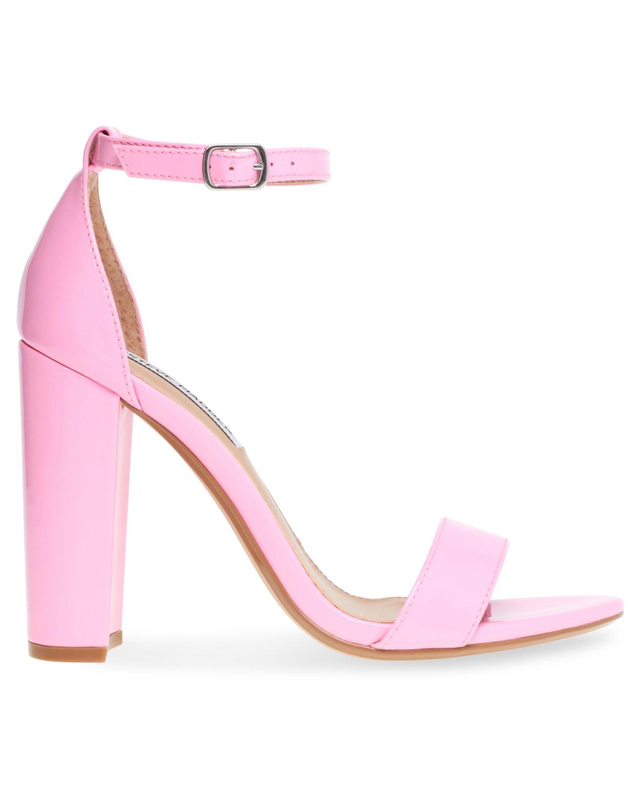Steve Madden Suede Carrson Two-piece Sandals in Candy Pink Patent (Pink) |  Lyst