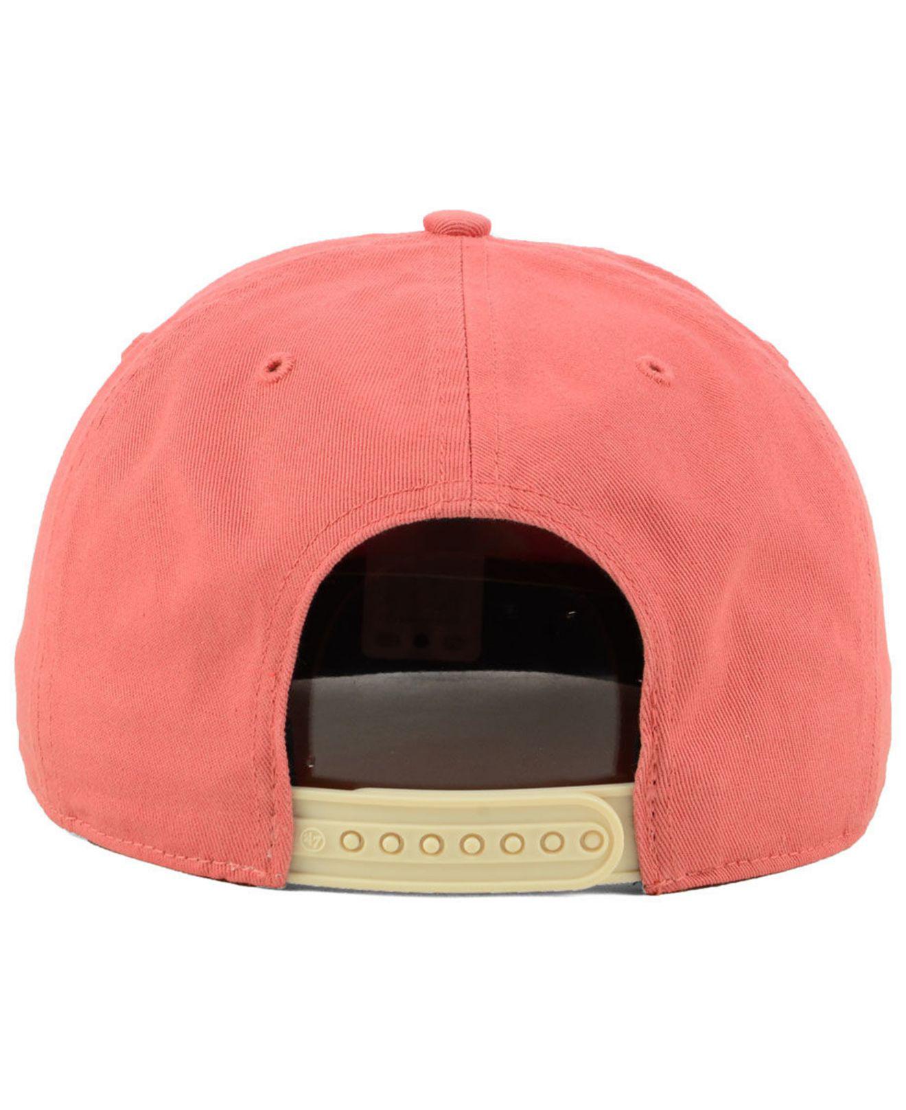 47 Brand Atlanta Braves Island Snapback Cap in Pink for Men Lyst